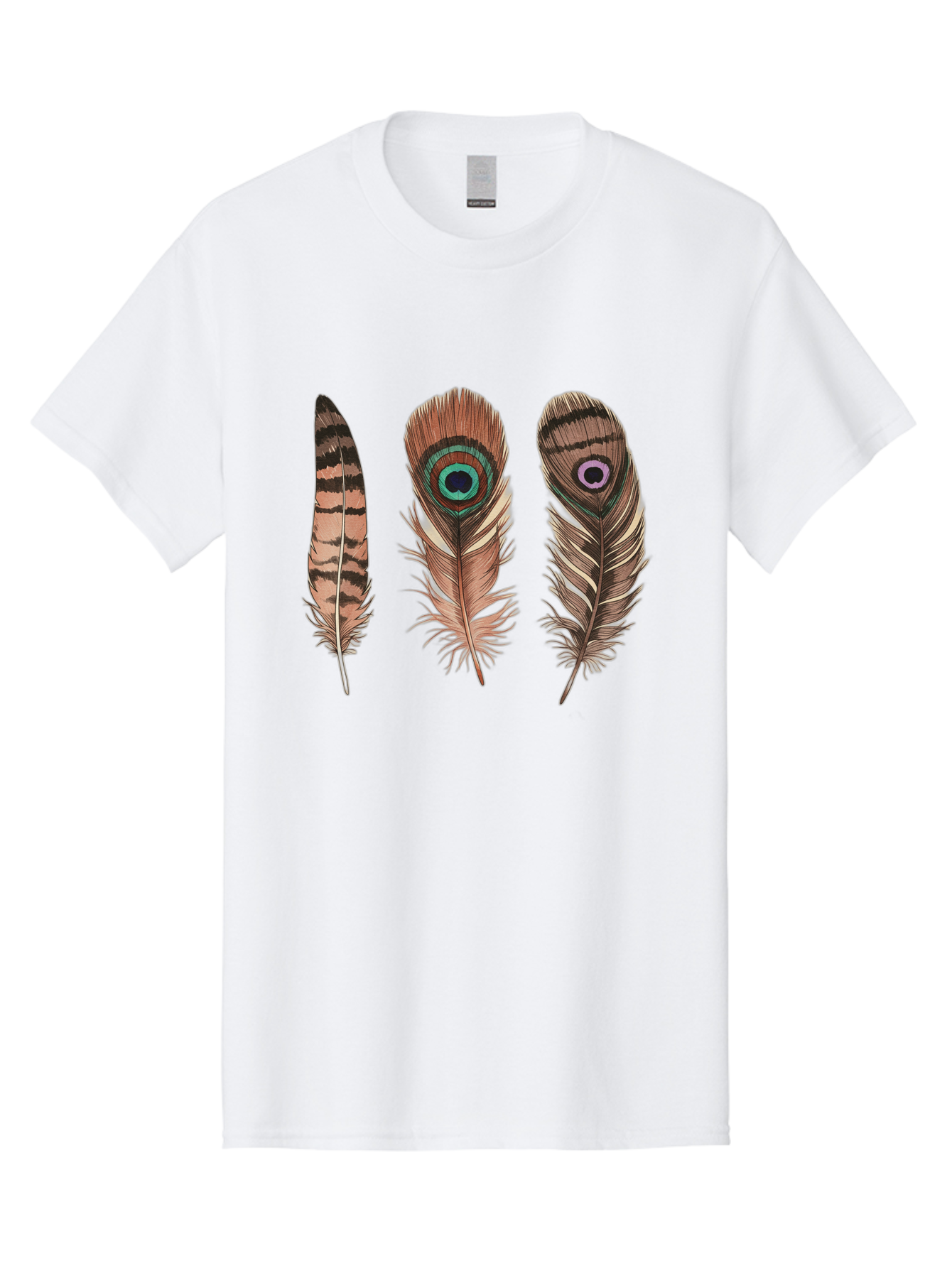 Peacock-Feathers-3 Men'S Graphic Tee, 100% Cotton, Comfortable Casual Summer Wear, Machine Washable, Vintage Camera, Old Camera, Antique Camera, Black Camera, Classic Photography, Photography Equipment, Nostalgic Device, Film Camera, Baj153