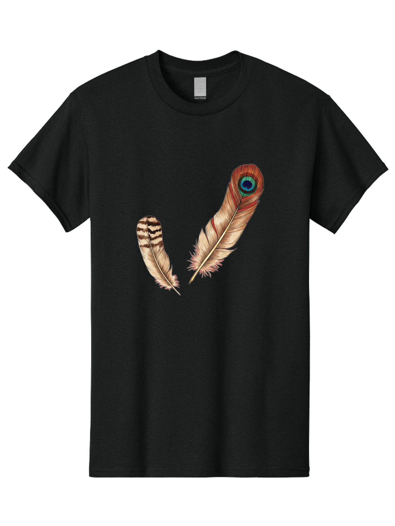 Peacock-Feathers-4 Men'S Graphic Tee, 100% Cotton, Comfortable Casual Summer Wear, Machine Washable, Vintage Camera, Old Camera, Antique Camera, Black Camera, Classic Photography, Photography Equipment, Nostalgic Device, Film Camera, Baj154