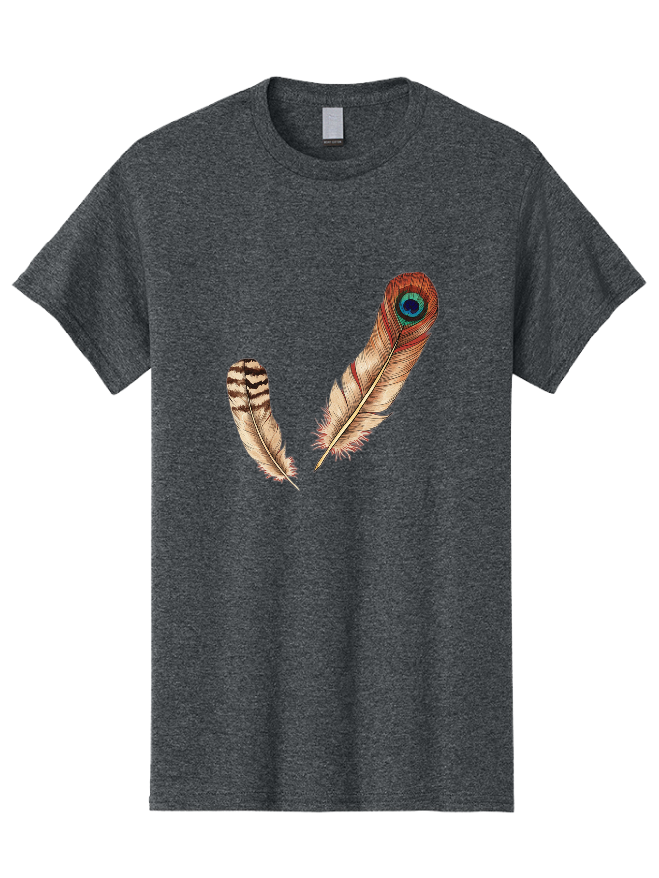 Peacock-Feathers-4 Men'S Graphic Tee, 100% Cotton, Comfortable Casual Summer Wear, Machine Washable, Vintage Camera, Old Camera, Antique Camera, Black Camera, Classic Photography, Photography Equipment, Nostalgic Device, Film Camera, Baj154