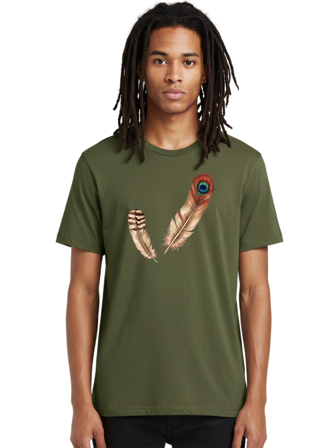 Peacock-Feathers-4 Men'S Graphic Tee, 100% Cotton, Comfortable Casual Summer Wear, Machine Washable, Vintage Camera, Old Camera, Antique Camera, Black Camera, Classic Photography, Photography Equipment, Nostalgic Device, Film Camera, Baj154