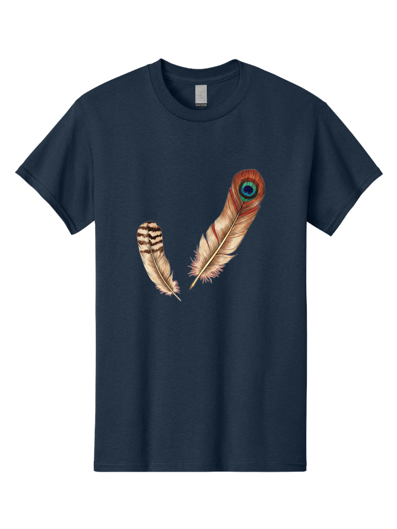 Peacock-Feathers-4 Men'S Graphic Tee, 100% Cotton, Comfortable Casual Summer Wear, Machine Washable, Vintage Camera, Old Camera, Antique Camera, Black Camera, Classic Photography, Photography Equipment, Nostalgic Device, Film Camera, Baj154