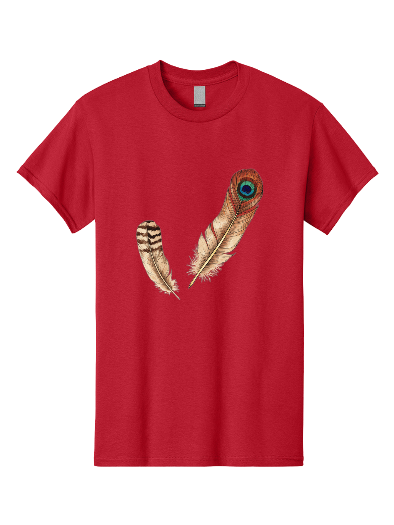 Peacock-Feathers-4 Men'S Graphic Tee, 100% Cotton, Comfortable Casual Summer Wear, Machine Washable, Vintage Camera, Old Camera, Antique Camera, Black Camera, Classic Photography, Photography Equipment, Nostalgic Device, Film Camera, Baj154
