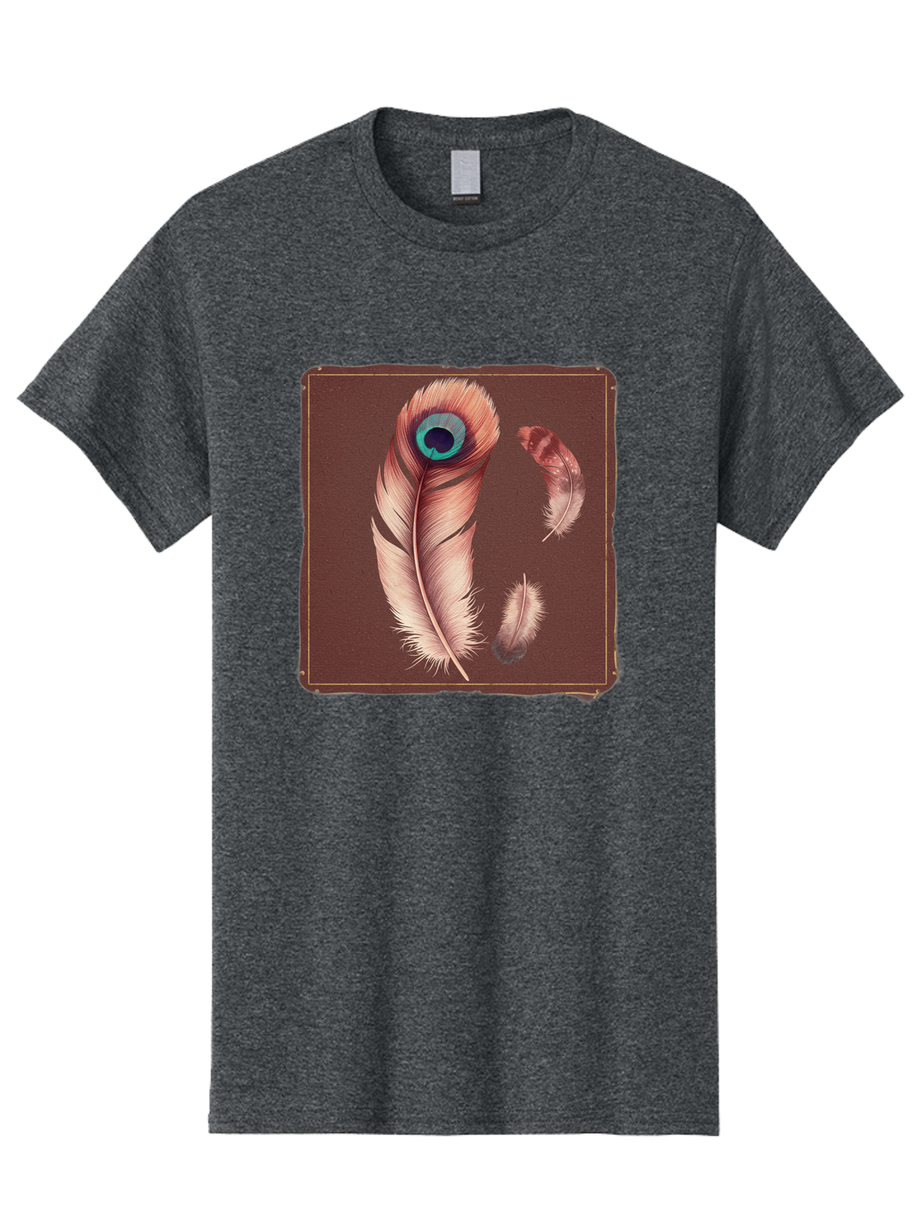 Peacock-Feathers-5 Men'S Graphic Tee, 100% Cotton, Comfortable Casual Summer Wear, Machine Washable, Vintage Camera, Old Camera, Antique Camera, Black Camera, Classic Photography, Photography Equipment, Nostalgic Device, Film Camera, Baj155