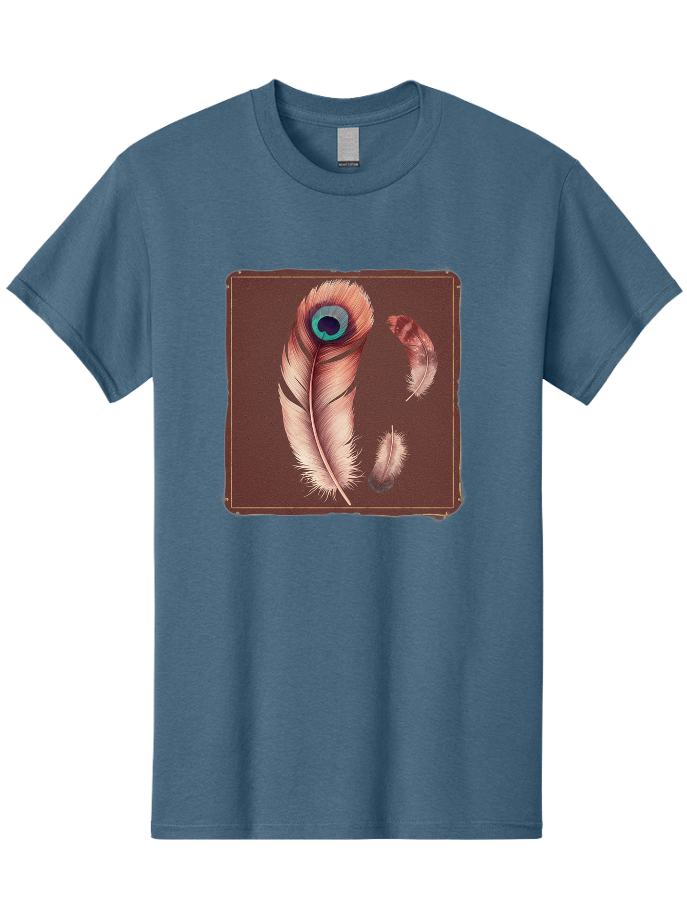 Peacock-Feathers-5 Men'S Graphic Tee, 100% Cotton, Comfortable Casual Summer Wear, Machine Washable, Vintage Camera, Old Camera, Antique Camera, Black Camera, Classic Photography, Photography Equipment, Nostalgic Device, Film Camera, Baj155