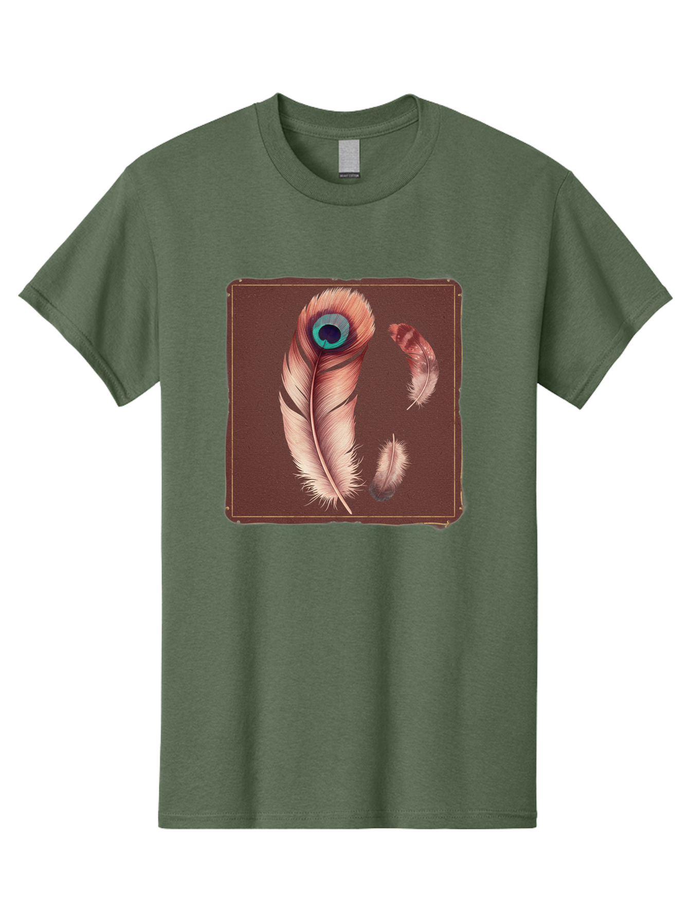 Peacock-Feathers-5 Men'S Graphic Tee, 100% Cotton, Comfortable Casual Summer Wear, Machine Washable, Vintage Camera, Old Camera, Antique Camera, Black Camera, Classic Photography, Photography Equipment, Nostalgic Device, Film Camera, Baj155