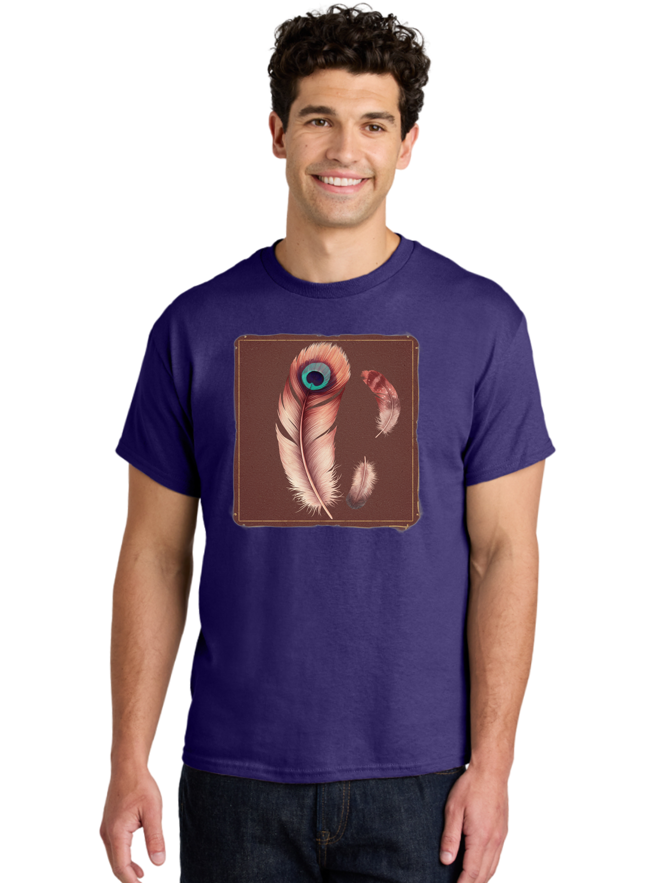 Peacock-Feathers-5 Men'S Graphic Tee, 100% Cotton, Comfortable Casual Summer Wear, Machine Washable, Vintage Camera, Old Camera, Antique Camera, Black Camera, Classic Photography, Photography Equipment, Nostalgic Device, Film Camera, Baj155