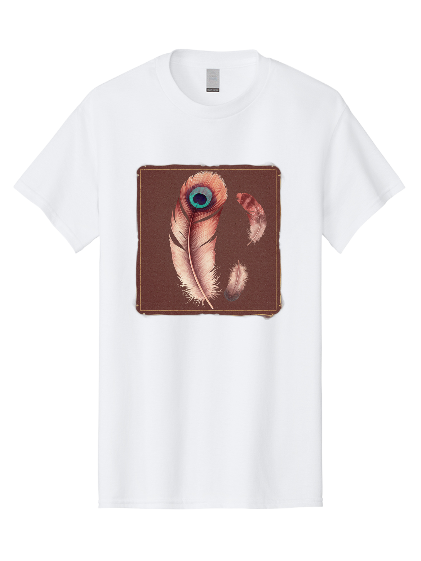 Peacock-Feathers-5 Men'S Graphic Tee, 100% Cotton, Comfortable Casual Summer Wear, Machine Washable, Vintage Camera, Old Camera, Antique Camera, Black Camera, Classic Photography, Photography Equipment, Nostalgic Device, Film Camera, Baj155