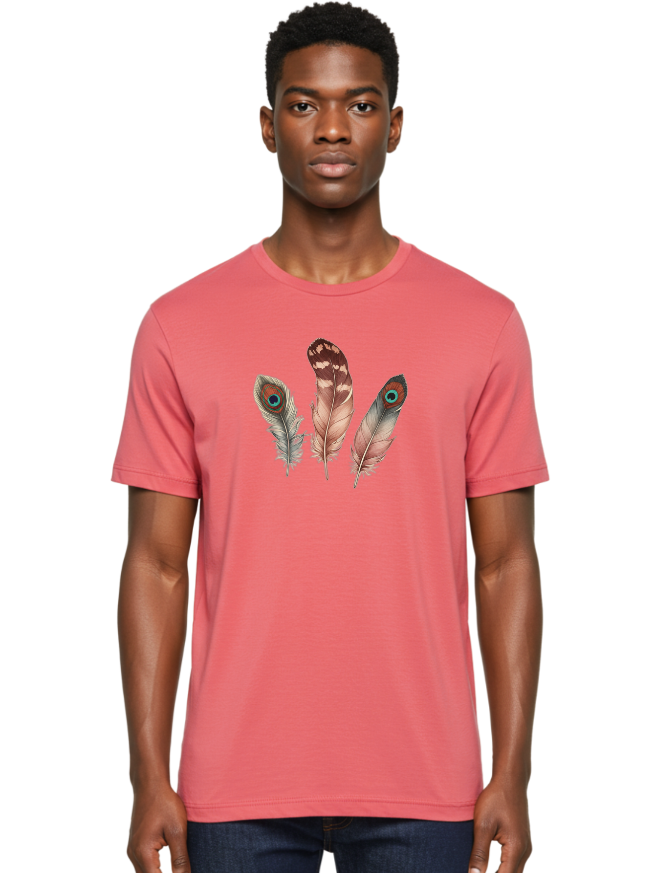 Peacock-Feathers Men'S Graphic Tee, 100% Cotton, Comfortable Casual Summer Wear, Machine Washable, Vintage Camera, Old Camera, Antique Camera, Black Camera, Classic Photography, Photography Equipment, Nostalgic Device, Film Camera, Camera Art Baj156