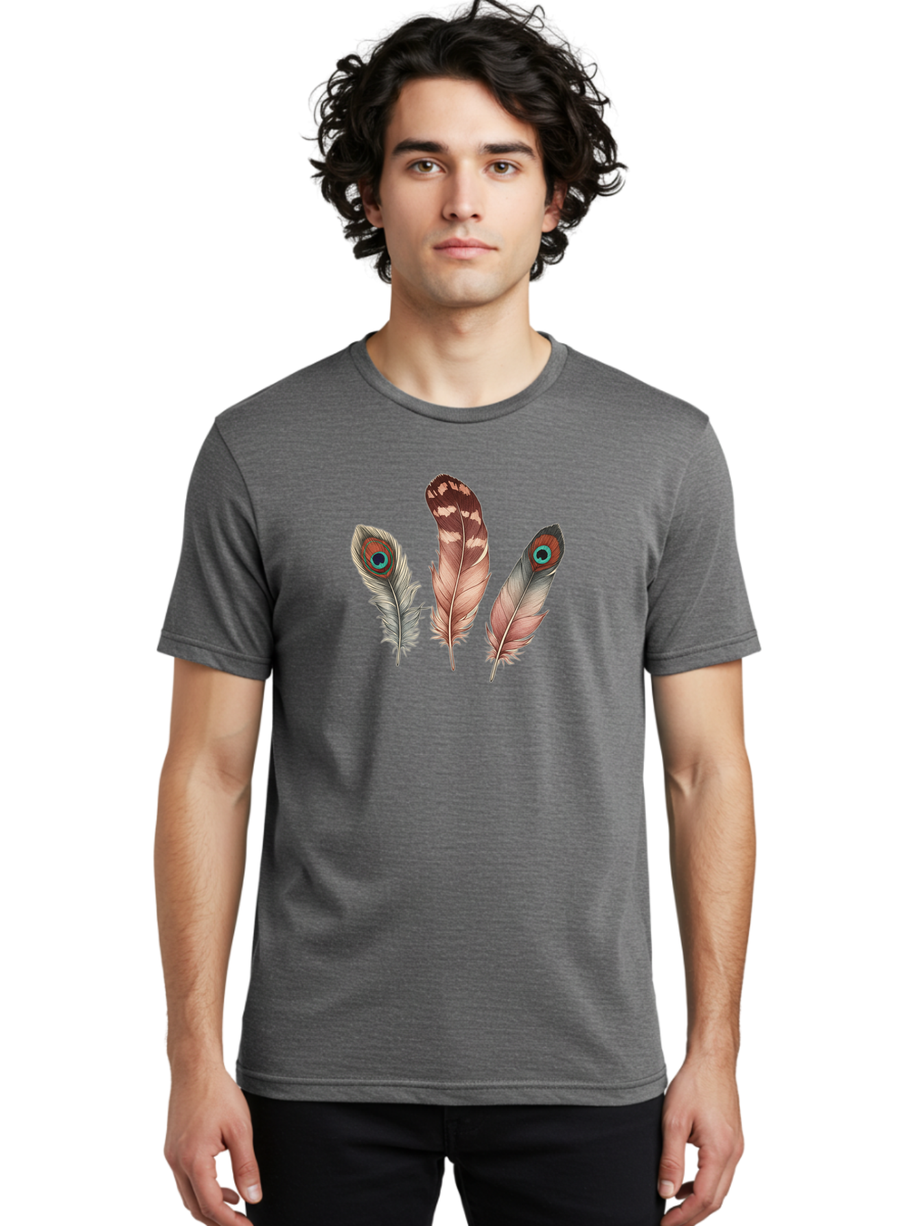 Peacock-Feathers Men'S Graphic Tee, 100% Cotton, Comfortable Casual Summer Wear, Machine Washable, Vintage Camera, Old Camera, Antique Camera, Black Camera, Classic Photography, Photography Equipment, Nostalgic Device, Film Camera, Camera Art Baj156