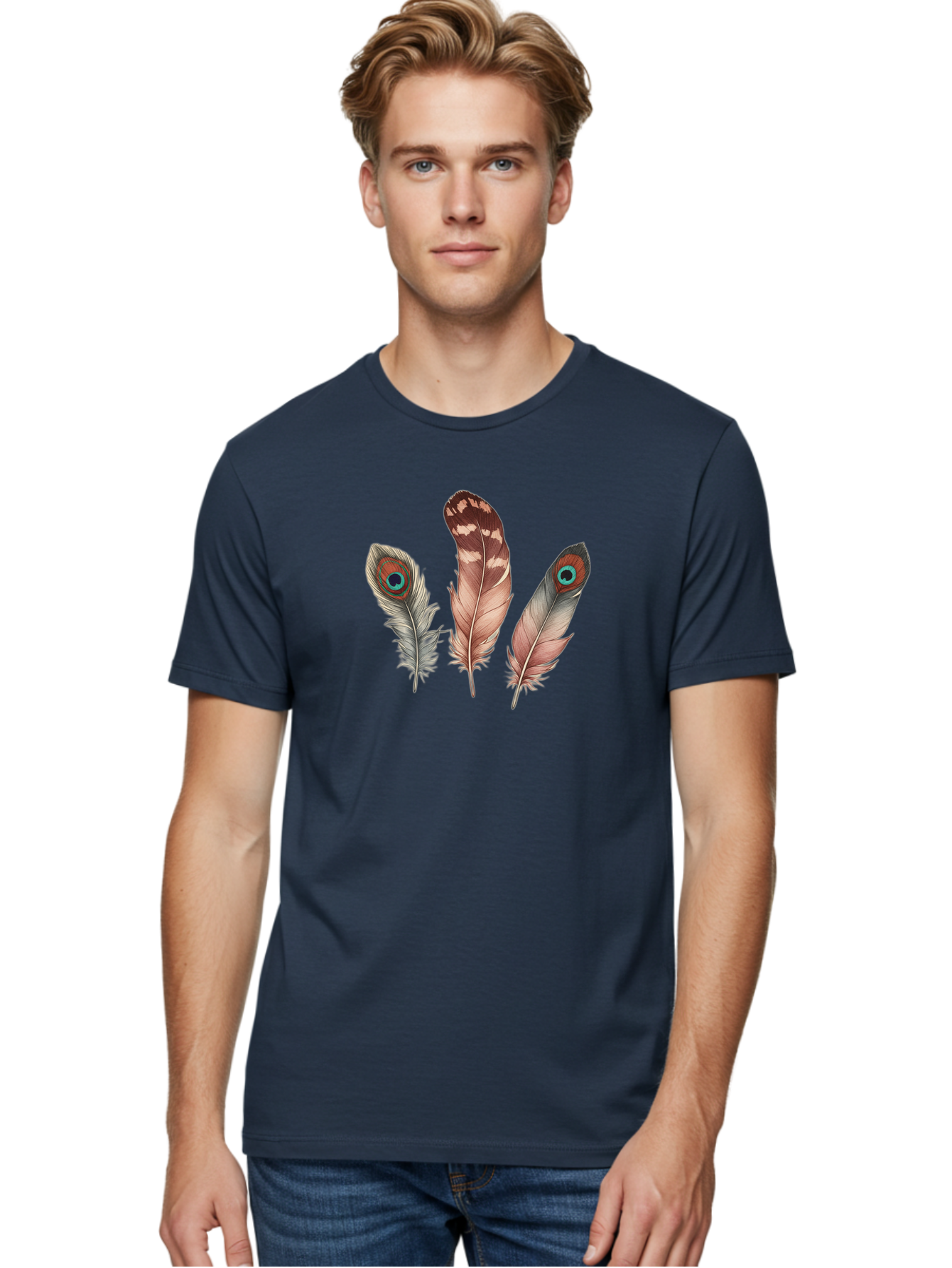 Peacock-Feathers Men'S Graphic Tee, 100% Cotton, Comfortable Casual Summer Wear, Machine Washable, Vintage Camera, Old Camera, Antique Camera, Black Camera, Classic Photography, Photography Equipment, Nostalgic Device, Film Camera, Camera Art Baj156