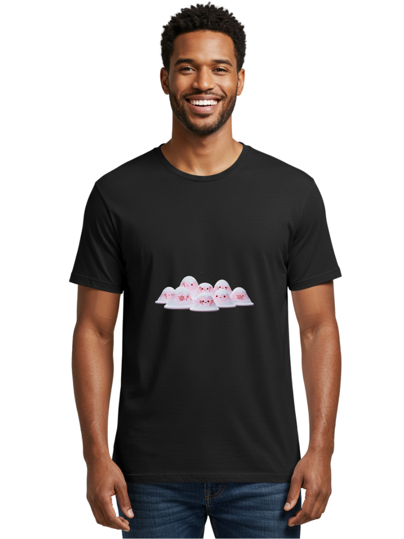 Peppermint-Meringue-Mushrooms Men'S Graphic Tee, 100% Cotton, Comfortable Casual Summer Wear, Machine Washable, Vintage Camera, Old Camera, Antique Camera, Black Camera, Classic Photography, Photography Equipment, Nostalgic Device, Baj158