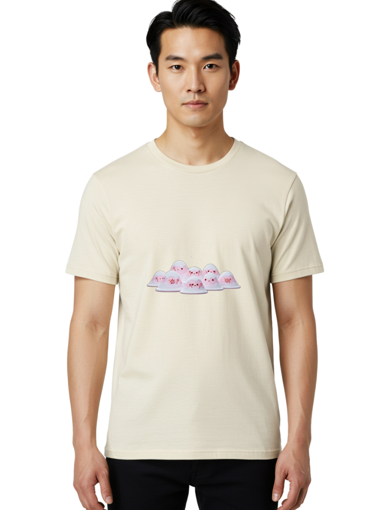 Peppermint-Meringue-Mushrooms Men'S Graphic Tee, 100% Cotton, Comfortable Casual Summer Wear, Machine Washable, Vintage Camera, Old Camera, Antique Camera, Black Camera, Classic Photography, Photography Equipment, Nostalgic Device, Baj158