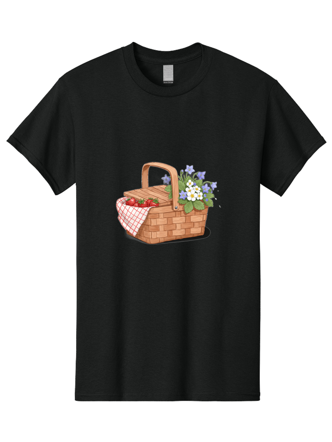 Picnic-Basket-1 Men'S Graphic Tee, 100% Cotton, Comfortable Casual Summer Wear, Machine Washable, Vintage Camera, Old Camera, Antique Camera, Black Camera, Classic Photography, Photography Equipment, Nostalgic Device, Film Camera, Camera Art Baj160