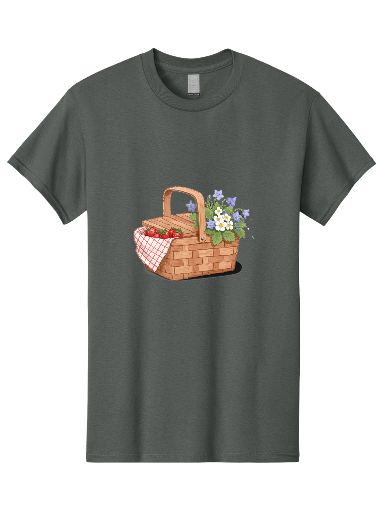 Picnic-Basket-1 Men'S Graphic Tee, 100% Cotton, Comfortable Casual Summer Wear, Machine Washable, Vintage Camera, Old Camera, Antique Camera, Black Camera, Classic Photography, Photography Equipment, Nostalgic Device, Film Camera, Camera Art Baj160