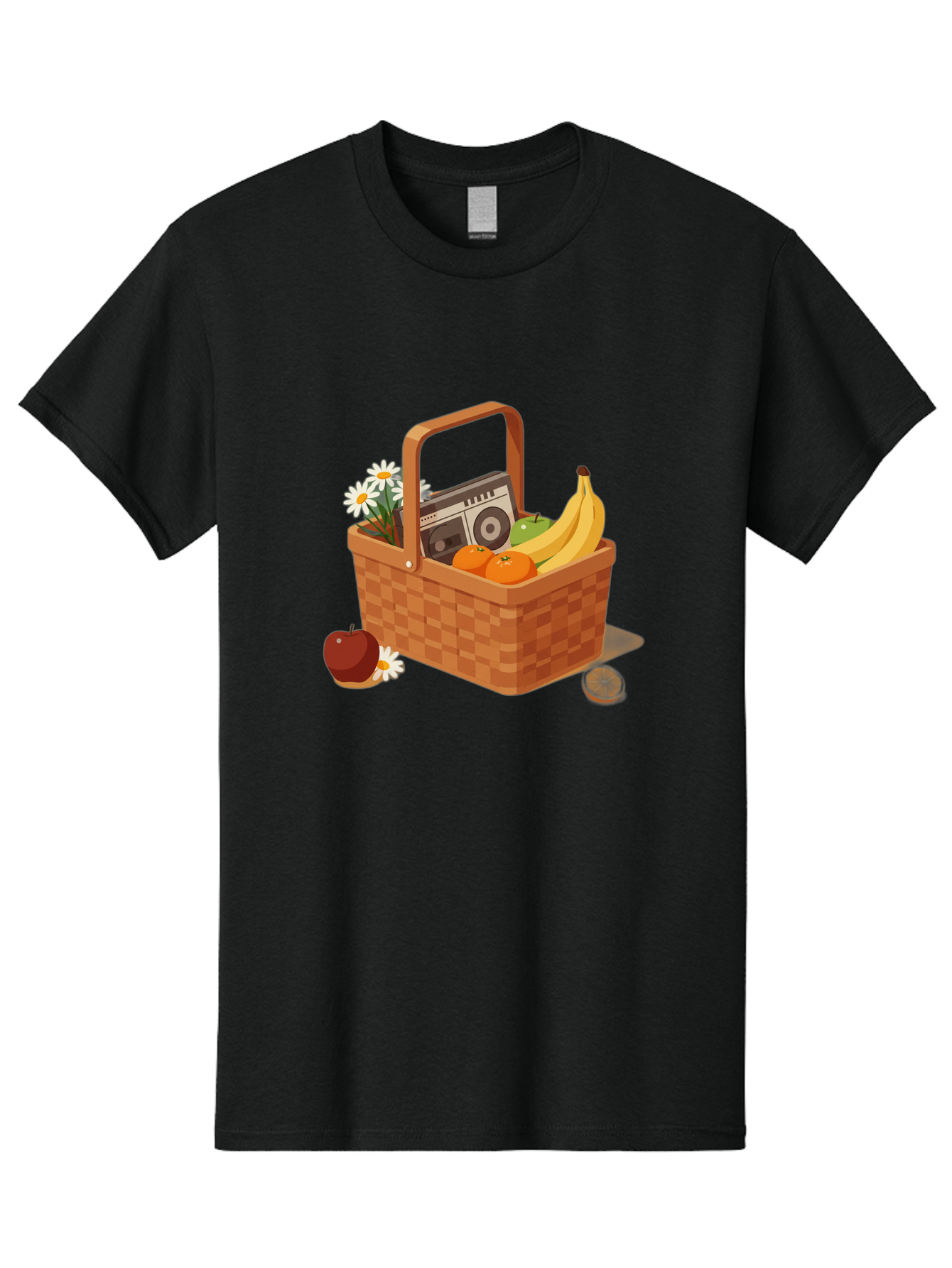 Picnic-Basket-2 Men'S Graphic Tee, 100% Cotton, Comfortable Casual Summer Wear, Machine Washable, Vintage Camera, Old Camera, Antique Camera, Black Camera, Classic Photography, Photography Equipment, Nostalgic Device, Film Camera, Camera Art Baj161