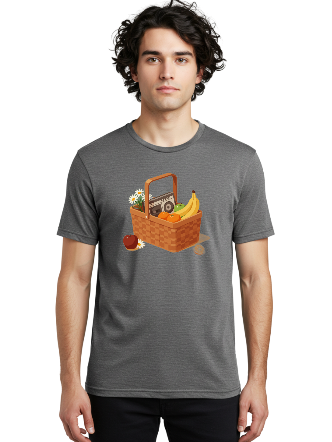 Picnic-Basket-2 Men'S Graphic Tee, 100% Cotton, Comfortable Casual Summer Wear, Machine Washable, Vintage Camera, Old Camera, Antique Camera, Black Camera, Classic Photography, Photography Equipment, Nostalgic Device, Film Camera, Camera Art Baj161