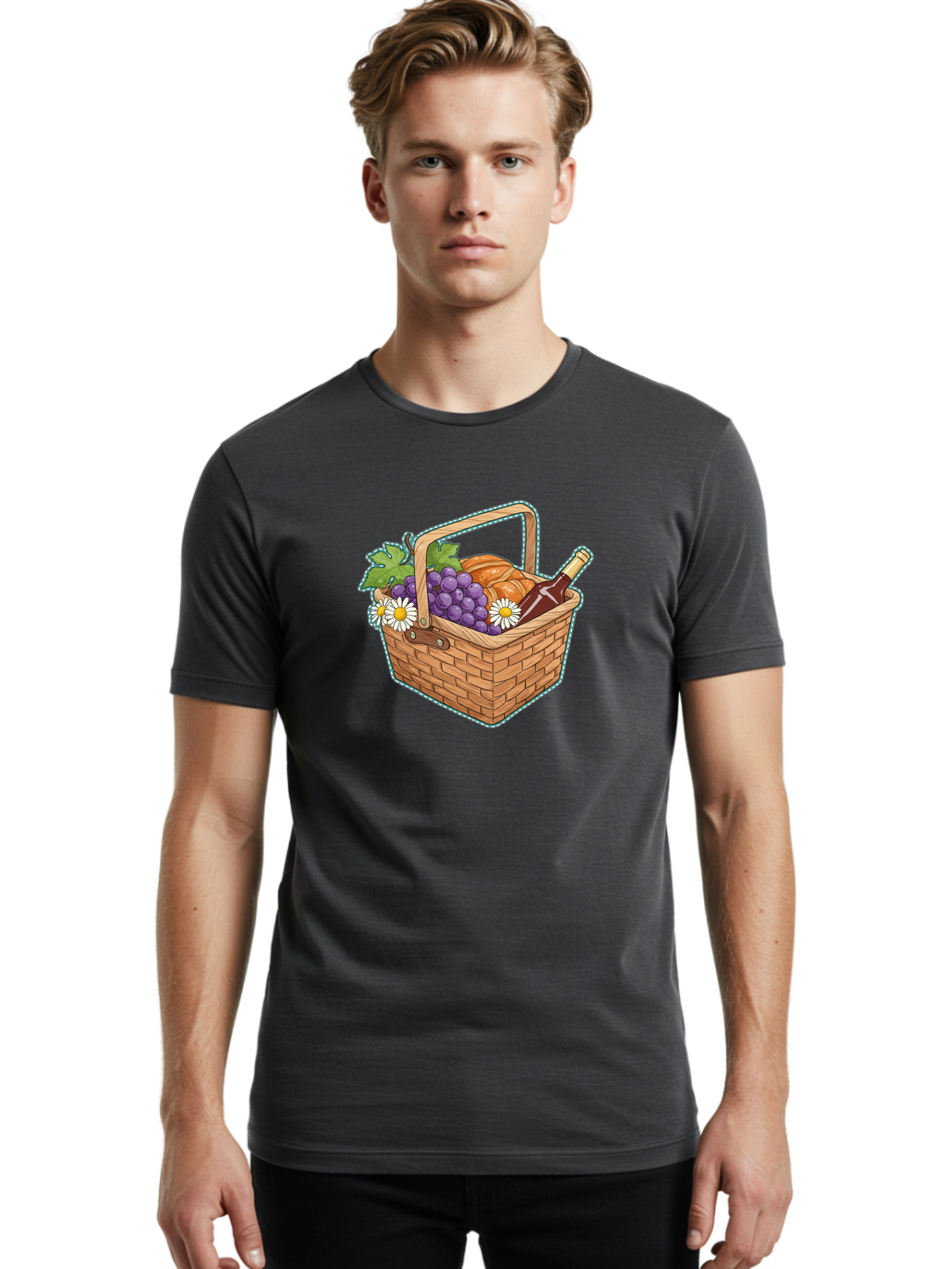 Picnic-Basket Men'S Graphic Tee, 100% Cotton, Comfortable Casual Summer Wear, Machine Washable, Vintage Camera, Old Camera, Antique Camera, Black Camera, Classic Photography, Photography Equipment, Nostalgic Device, Film Camera, Camera Art Baj162