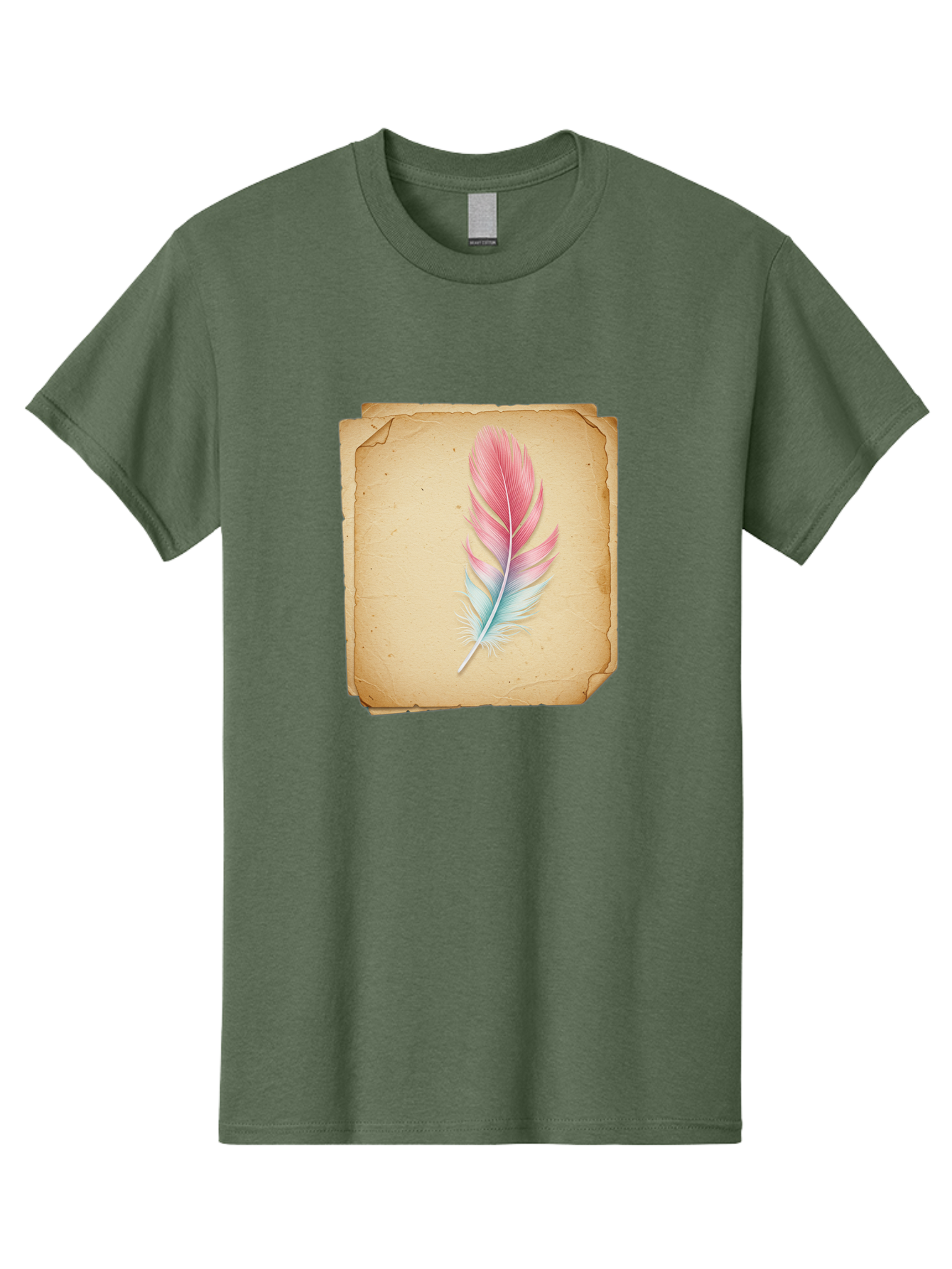 Pink-And-Blue-Feather Men'S Graphic Tee, 100% Cotton, Comfortable Casual Summer Wear, Machine Washable, Vintage Camera, Old Camera, Antique Camera, Black Camera, Classic Photography, Photography Equipment, Nostalgic Device, Film Camera, Baj163