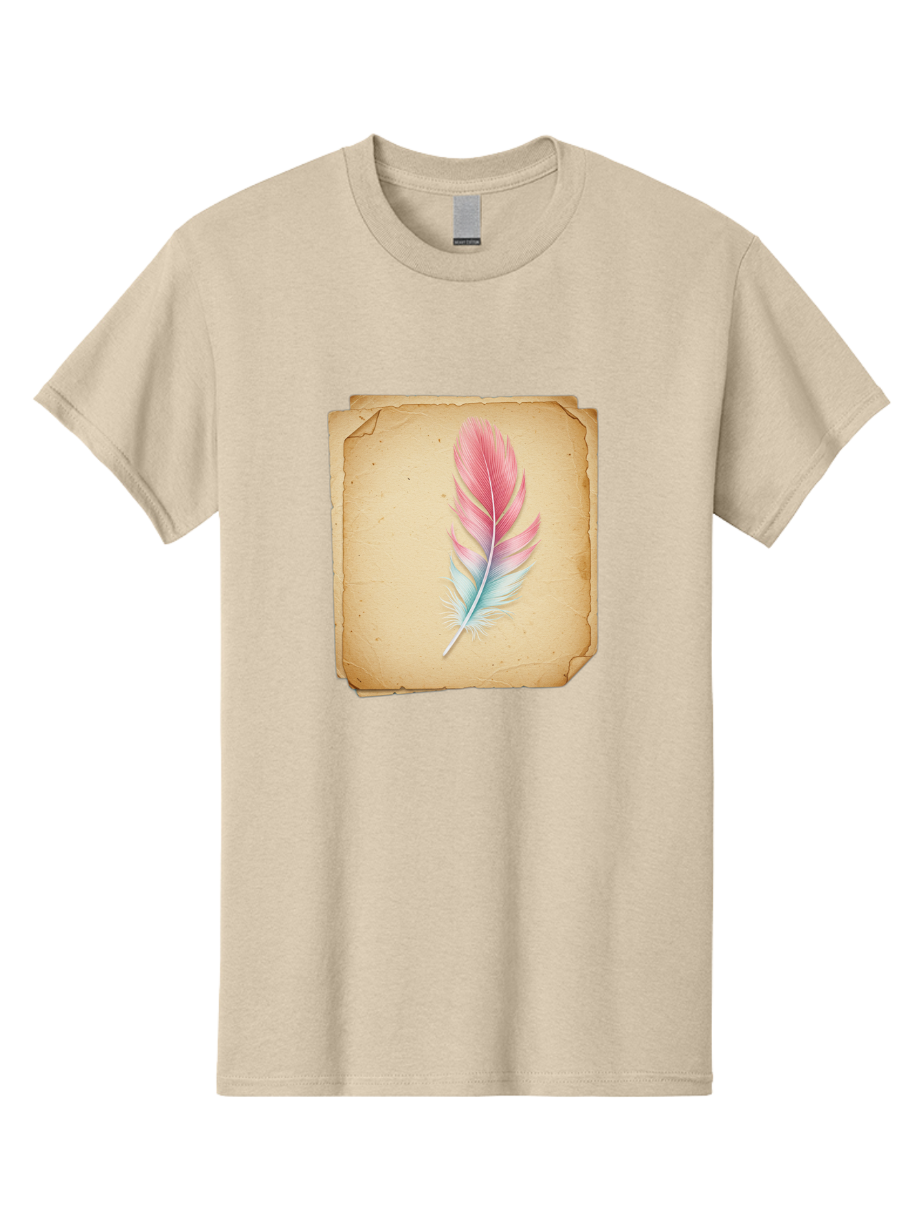 Pink-And-Blue-Feather Men'S Graphic Tee, 100% Cotton, Comfortable Casual Summer Wear, Machine Washable, Vintage Camera, Old Camera, Antique Camera, Black Camera, Classic Photography, Photography Equipment, Nostalgic Device, Film Camera, Baj163