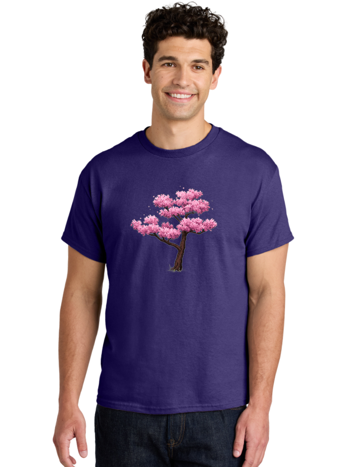 Pink-Cherry-Blossom-Tree-2 Men'S Graphic Tee, 100% Cotton, Comfortable Casual Summer Wear, Machine Washable, Vintage Camera, Old Camera, Antique Camera, Black Camera, Classic Photography, Photography Equipment, Nostalgic Device, Film Camera, Baj167