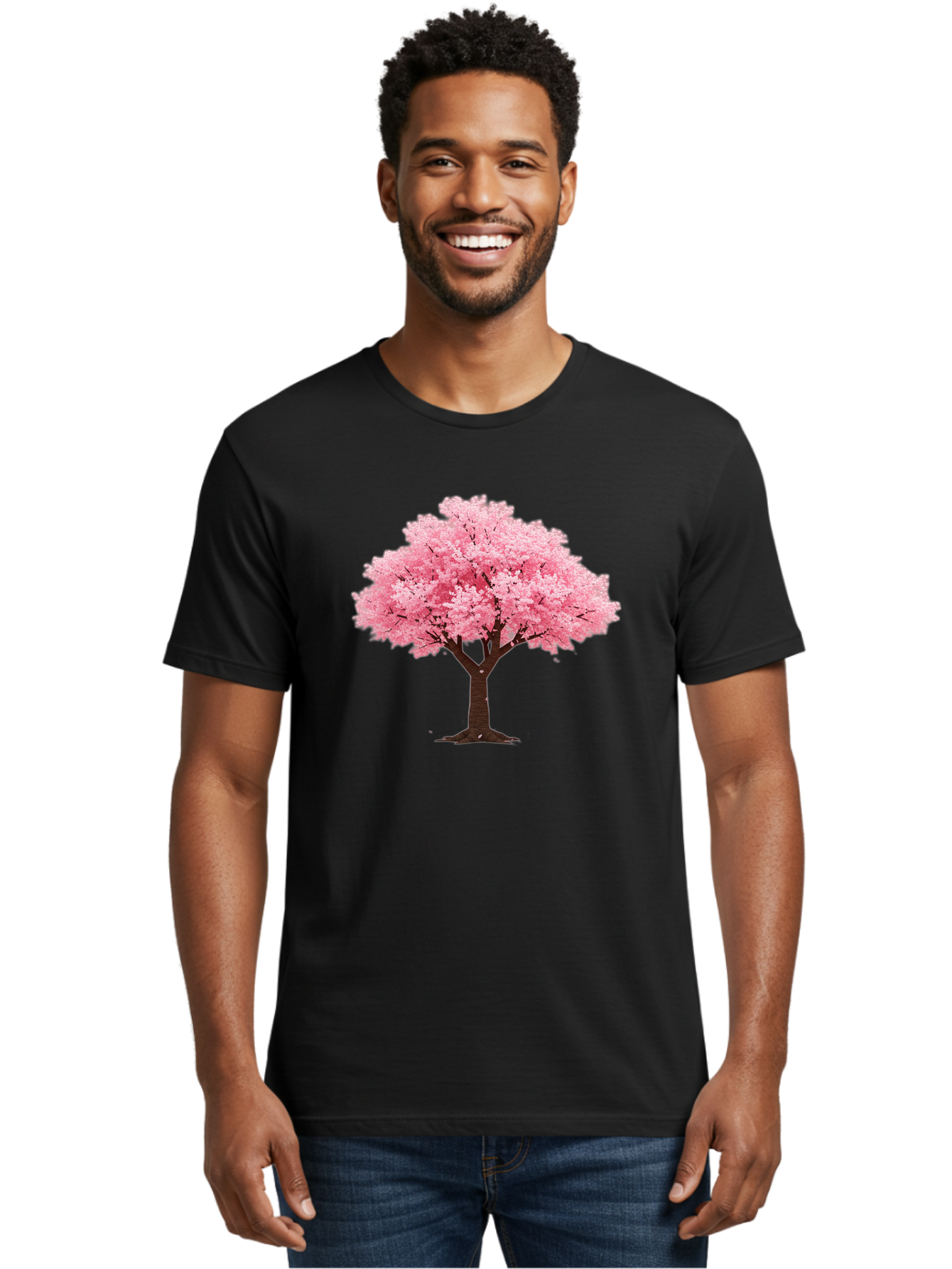 Pink-Cherry-Blossom-Tree Men'S Graphic Tee, 100% Cotton, Comfortable Casual Summer Wear, Machine Washable, Vintage Camera, Old Camera, Antique Camera, Black Camera, Classic Photography, Photography Equipment, Nostalgic Device, Film Camera, Baj168
