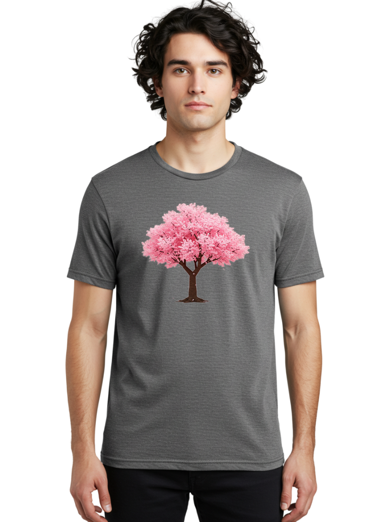 Pink-Cherry-Blossom-Tree Men'S Graphic Tee, 100% Cotton, Comfortable Casual Summer Wear, Machine Washable, Vintage Camera, Old Camera, Antique Camera, Black Camera, Classic Photography, Photography Equipment, Nostalgic Device, Film Camera, Baj168