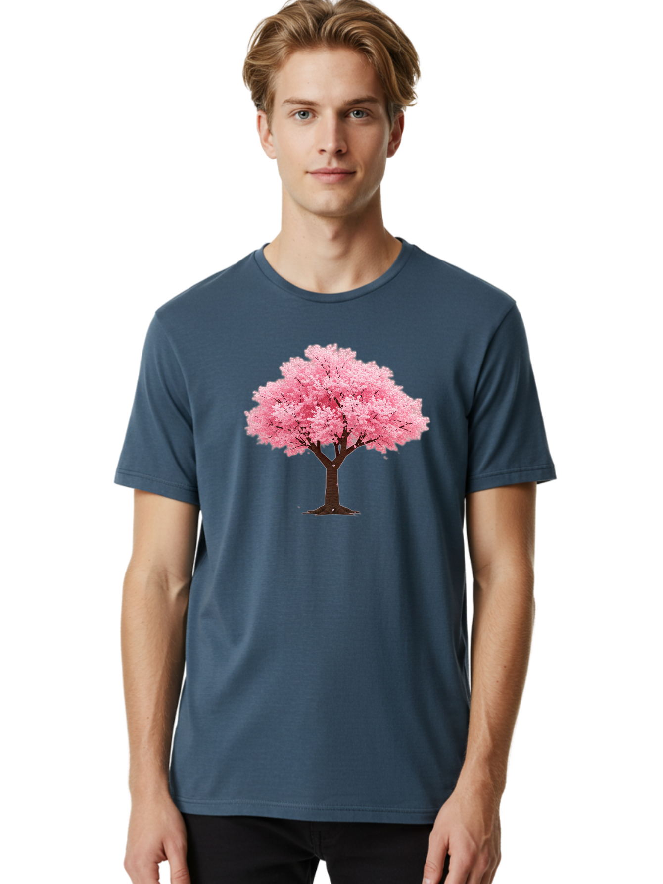 Pink-Cherry-Blossom-Tree Men'S Graphic Tee, 100% Cotton, Comfortable Casual Summer Wear, Machine Washable, Vintage Camera, Old Camera, Antique Camera, Black Camera, Classic Photography, Photography Equipment, Nostalgic Device, Film Camera, Baj168