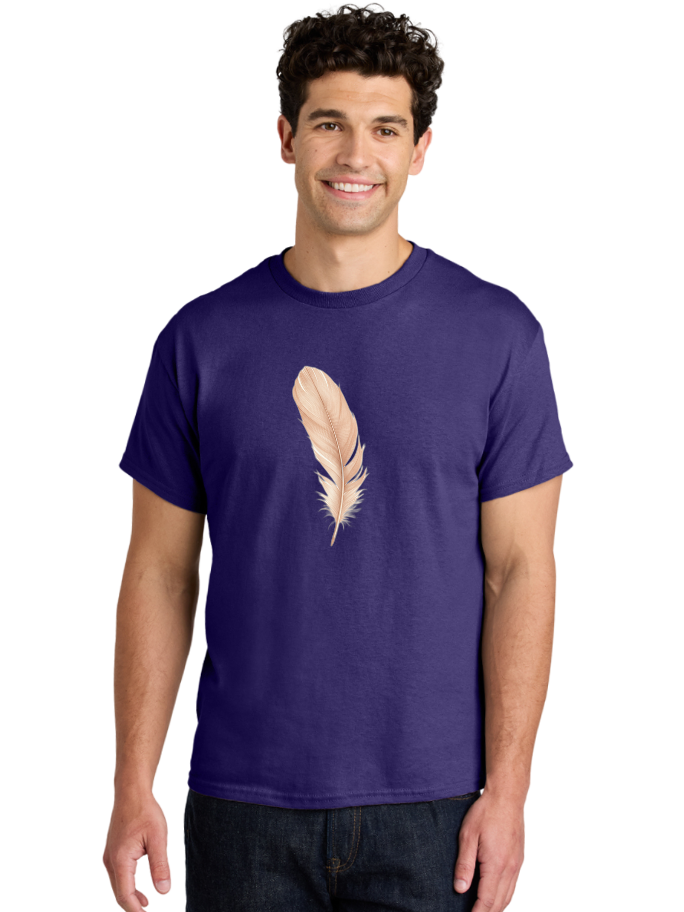 Pink-Feather-1 Men'S Graphic Tee, 100% Cotton, Comfortable Casual Summer Wear, Machine Washable, Vintage Camera, Old Camera, Antique Camera, Black Camera, Classic Photography, Photography Equipment, Nostalgic Device, Film Camera, Camera Art Baj171