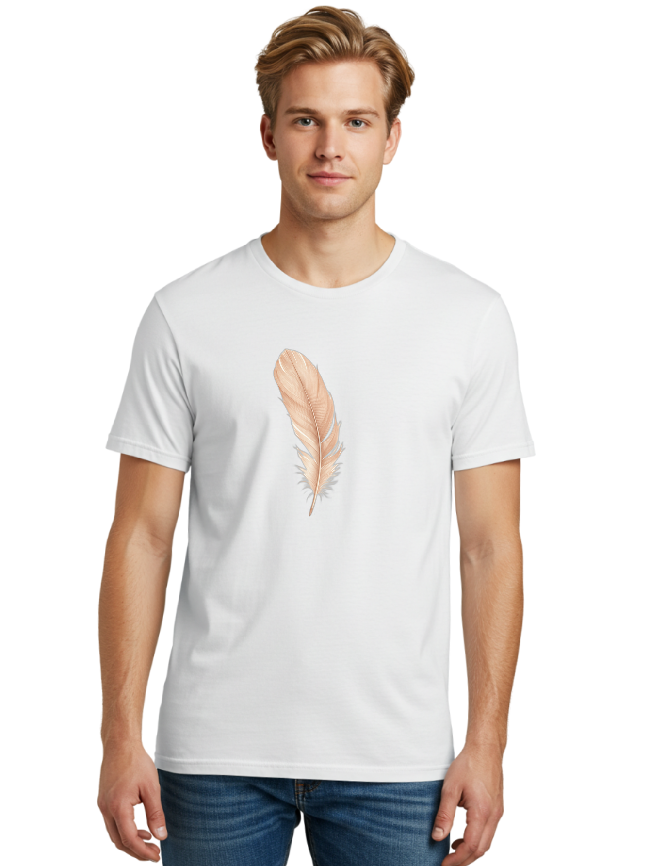 Pink-Feather-1 Men'S Graphic Tee, 100% Cotton, Comfortable Casual Summer Wear, Machine Washable, Vintage Camera, Old Camera, Antique Camera, Black Camera, Classic Photography, Photography Equipment, Nostalgic Device, Film Camera, Camera Art Baj171