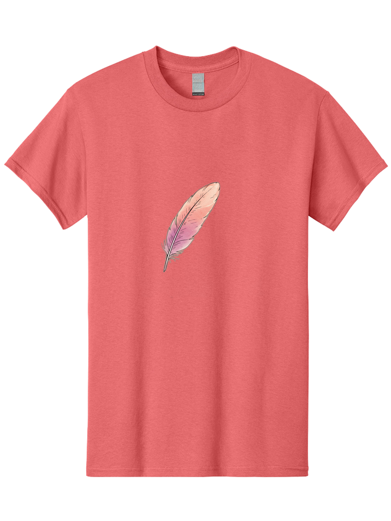 Pink-Feather-2 Men'S Graphic Tee, 100% Cotton, Comfortable Casual Summer Wear, Machine Washable, Vintage Camera, Old Camera, Antique Camera, Black Camera, Classic Photography, Photography Equipment, Nostalgic Device, Film Camera, Camera Art Baj172