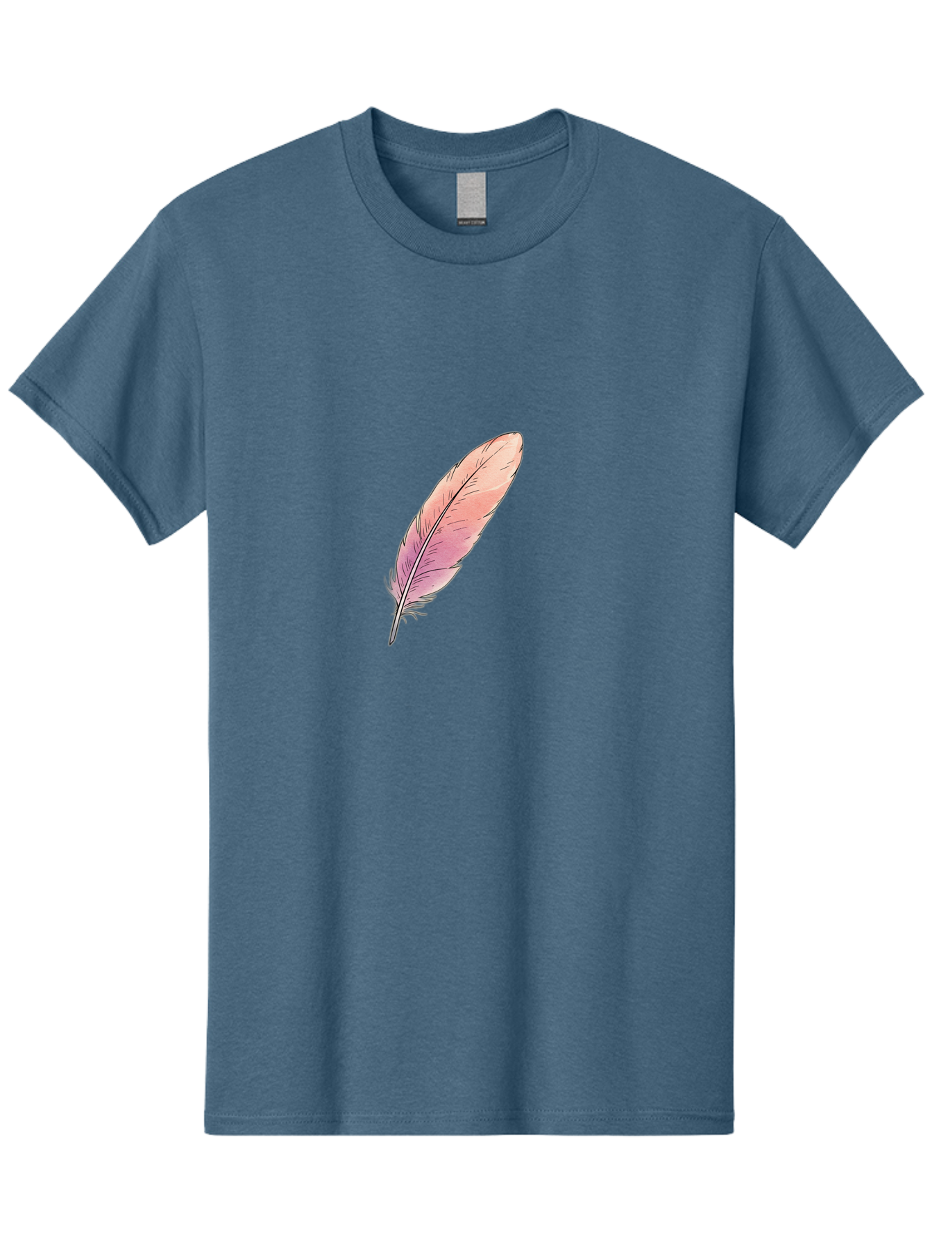Pink-Feather-2 Men'S Graphic Tee, 100% Cotton, Comfortable Casual Summer Wear, Machine Washable, Vintage Camera, Old Camera, Antique Camera, Black Camera, Classic Photography, Photography Equipment, Nostalgic Device, Film Camera, Camera Art Baj172
