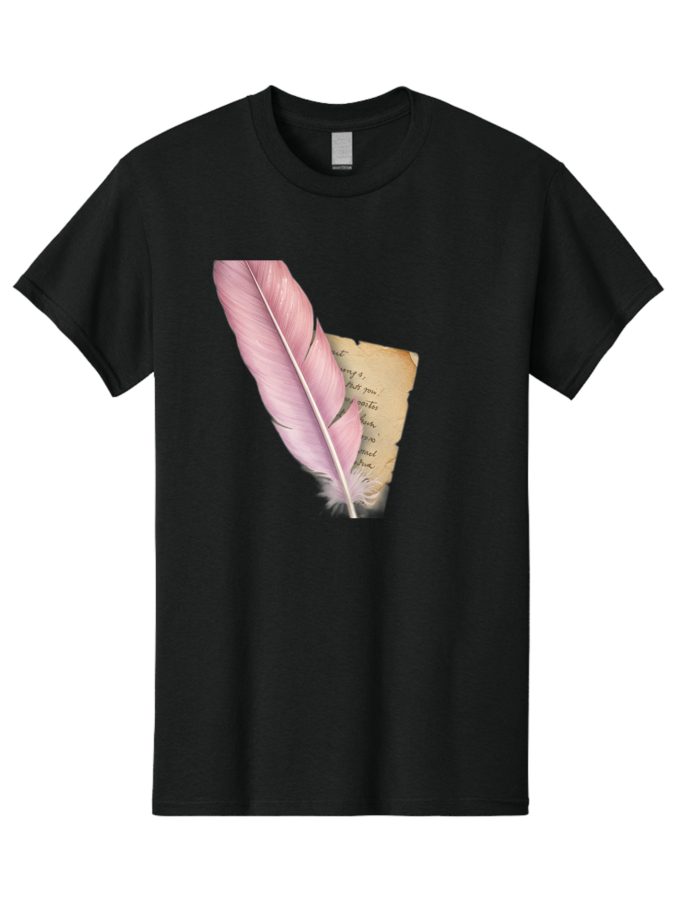 Pink-Feather-Quill-Pen Men'S Graphic Tee, 100% Cotton, Comfortable Casual Summer Wear, Machine Washable, Vintage Camera, Old Camera, Antique Camera, Black Camera, Classic Photography, Photography Equipment, Nostalgic Device, Film Camera, Baj173