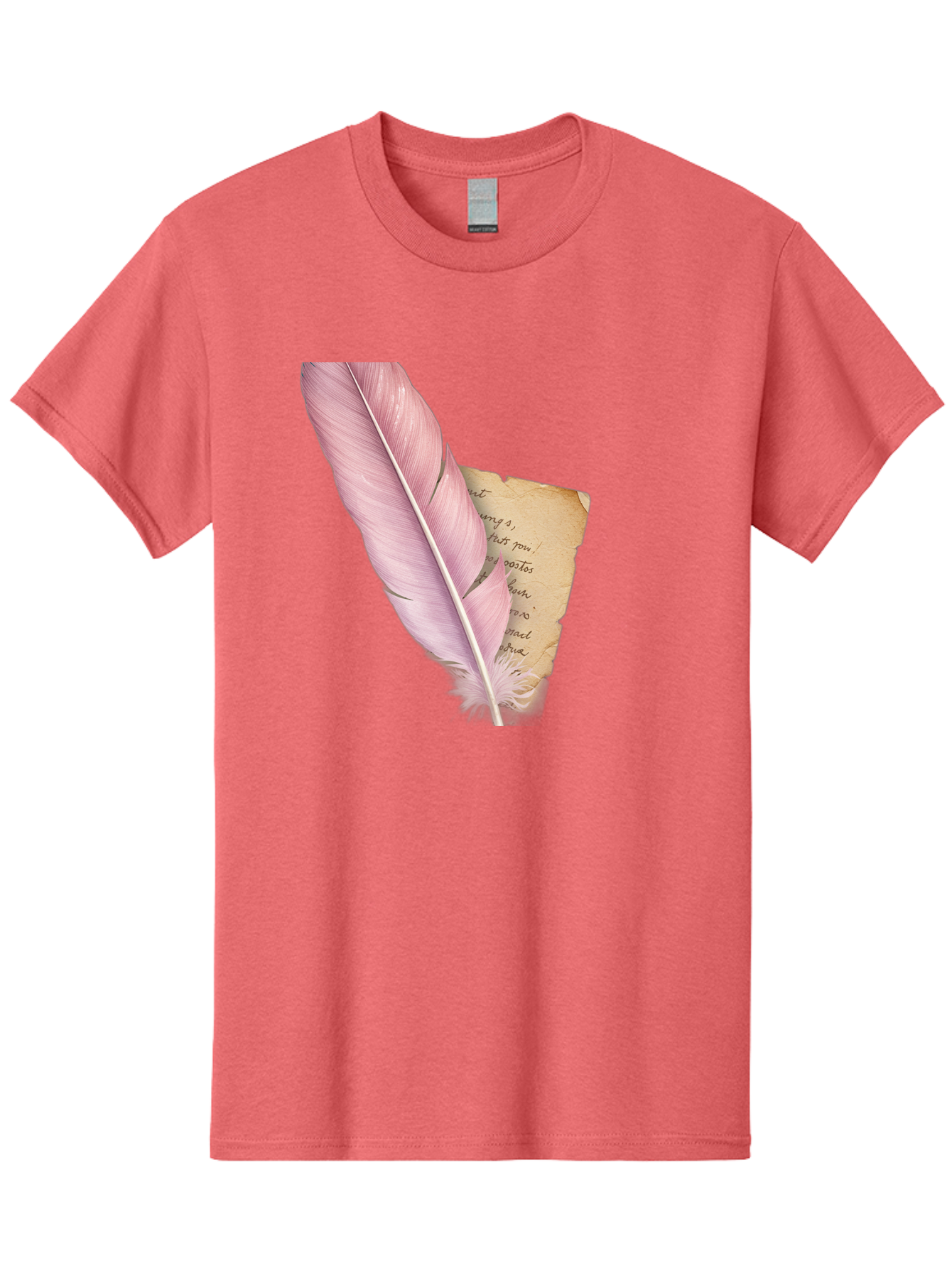 Pink-Feather-Quill-Pen Men'S Graphic Tee, 100% Cotton, Comfortable Casual Summer Wear, Machine Washable, Vintage Camera, Old Camera, Antique Camera, Black Camera, Classic Photography, Photography Equipment, Nostalgic Device, Film Camera, Baj173