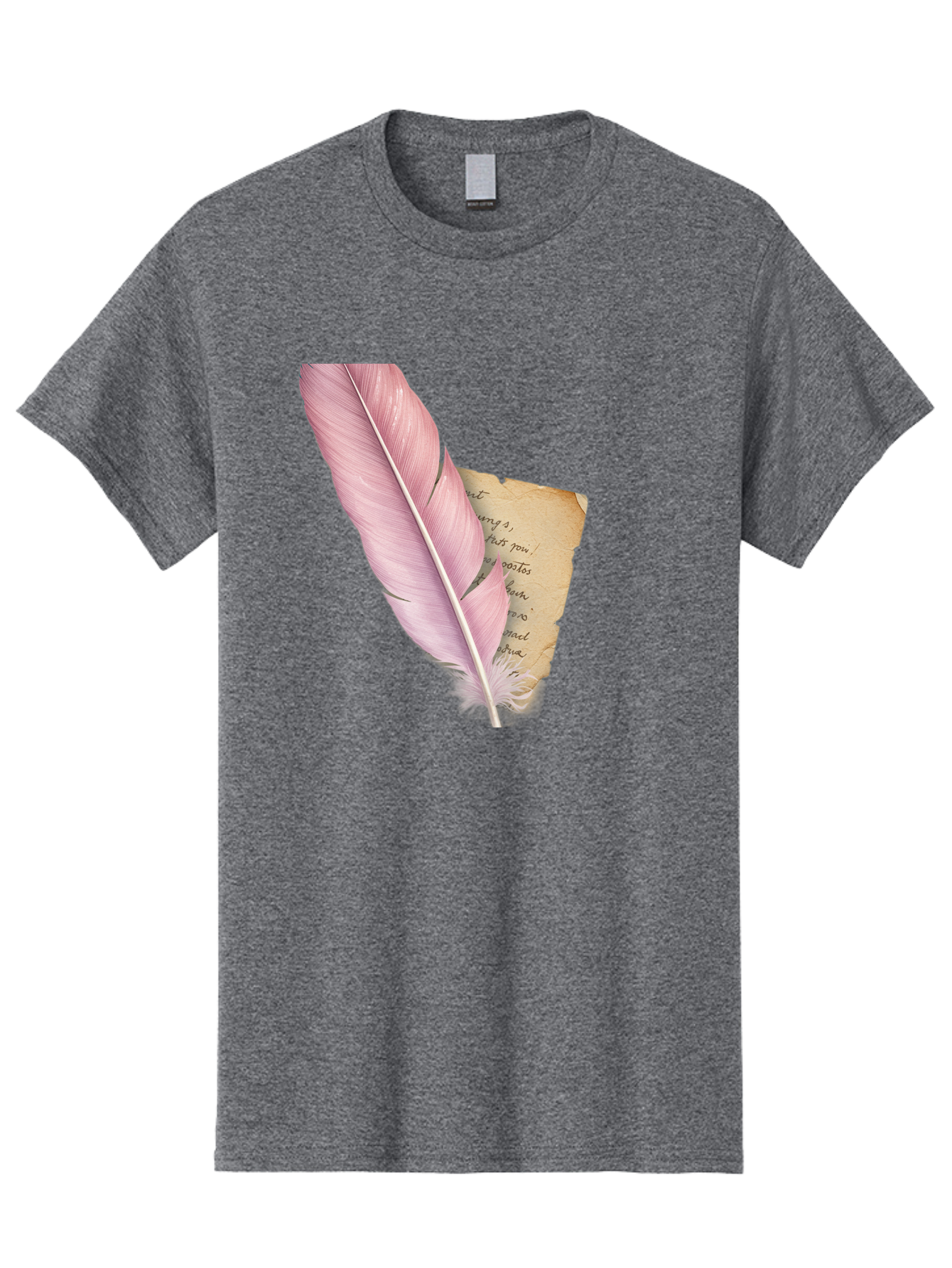 Pink-Feather-Quill-Pen Men'S Graphic Tee, 100% Cotton, Comfortable Casual Summer Wear, Machine Washable, Vintage Camera, Old Camera, Antique Camera, Black Camera, Classic Photography, Photography Equipment, Nostalgic Device, Film Camera, Baj173