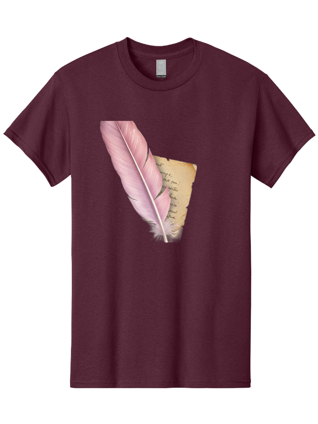 Pink-Feather-Quill-Pen Men'S Graphic Tee, 100% Cotton, Comfortable Casual Summer Wear, Machine Washable, Vintage Camera, Old Camera, Antique Camera, Black Camera, Classic Photography, Photography Equipment, Nostalgic Device, Film Camera, Baj173