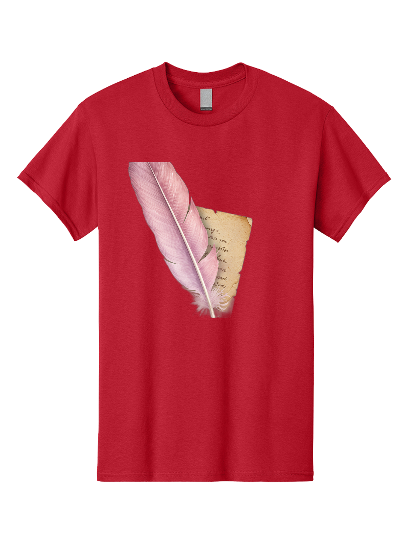 Pink-Feather-Quill-Pen Men'S Graphic Tee, 100% Cotton, Comfortable Casual Summer Wear, Machine Washable, Vintage Camera, Old Camera, Antique Camera, Black Camera, Classic Photography, Photography Equipment, Nostalgic Device, Film Camera, Baj173