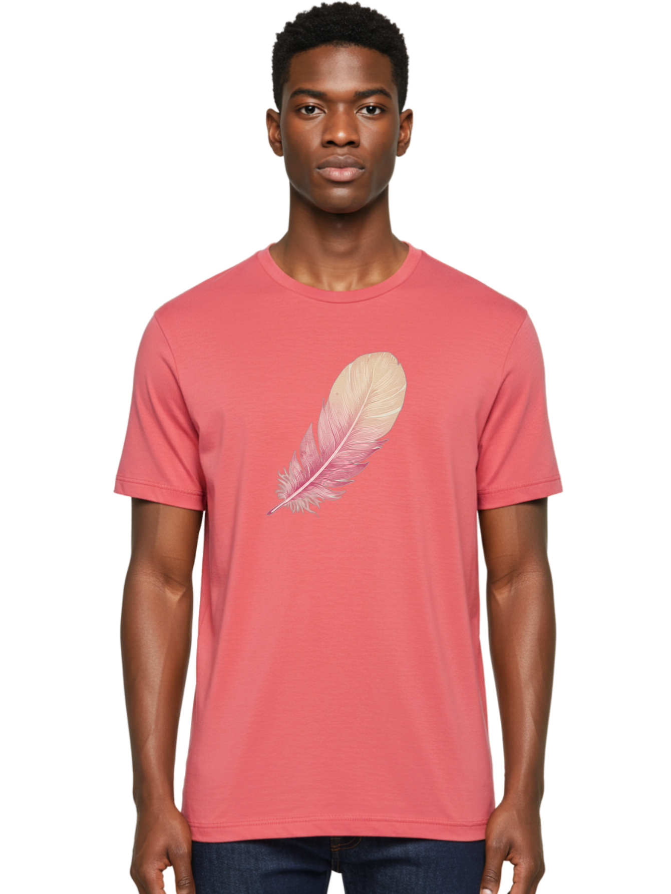 Pink-Feather Men'S Graphic Tee, 100% Cotton, Comfortable Casual Summer Wear, Machine Washable, Vintage Camera, Old Camera, Antique Camera, Black Camera, Classic Photography, Photography Equipment, Nostalgic Device, Film Camera, Camera Art Baj174