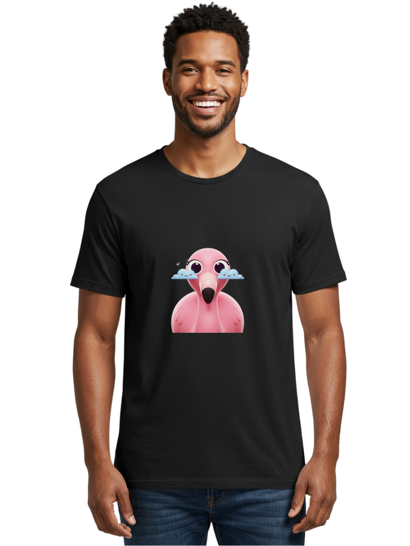 Pink-Flamingo-4 Men'S Graphic Tee, 100% Cotton, Comfortable Casual Summer Wear, Machine Washable, Vintage Camera, Old Camera, Antique Camera, Black Camera, Classic Photography, Photography Equipment, Nostalgic Device, Film Camera, Camera Art Baj179