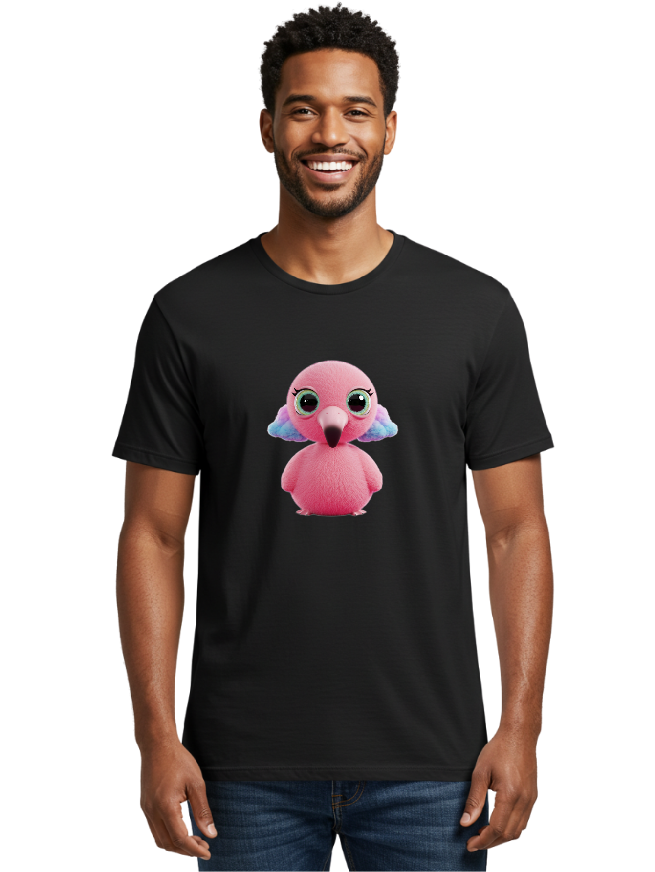 Pink-Flamingo-5 Men'S Graphic Tee, 100% Cotton, Comfortable Casual Summer Wear, Machine Washable, Vintage Camera, Old Camera, Antique Camera, Black Camera, Classic Photography, Photography Equipment, Nostalgic Device, Film Camera, Camera Art Baj180