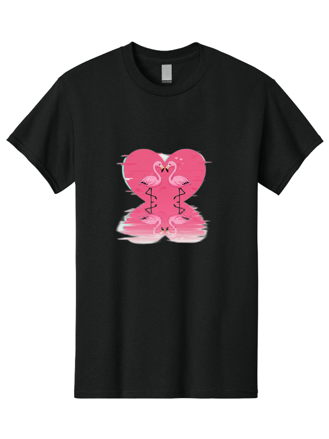 Pink-Flamingos-Heart-1 Men'S Graphic Tee, 100% Cotton, Comfortable Casual Summer Wear, Machine Washable, Vintage Camera, Old Camera, Antique Camera, Black Camera, Classic Photography, Photography Equipment, Nostalgic Device, Film Camera, Baj185