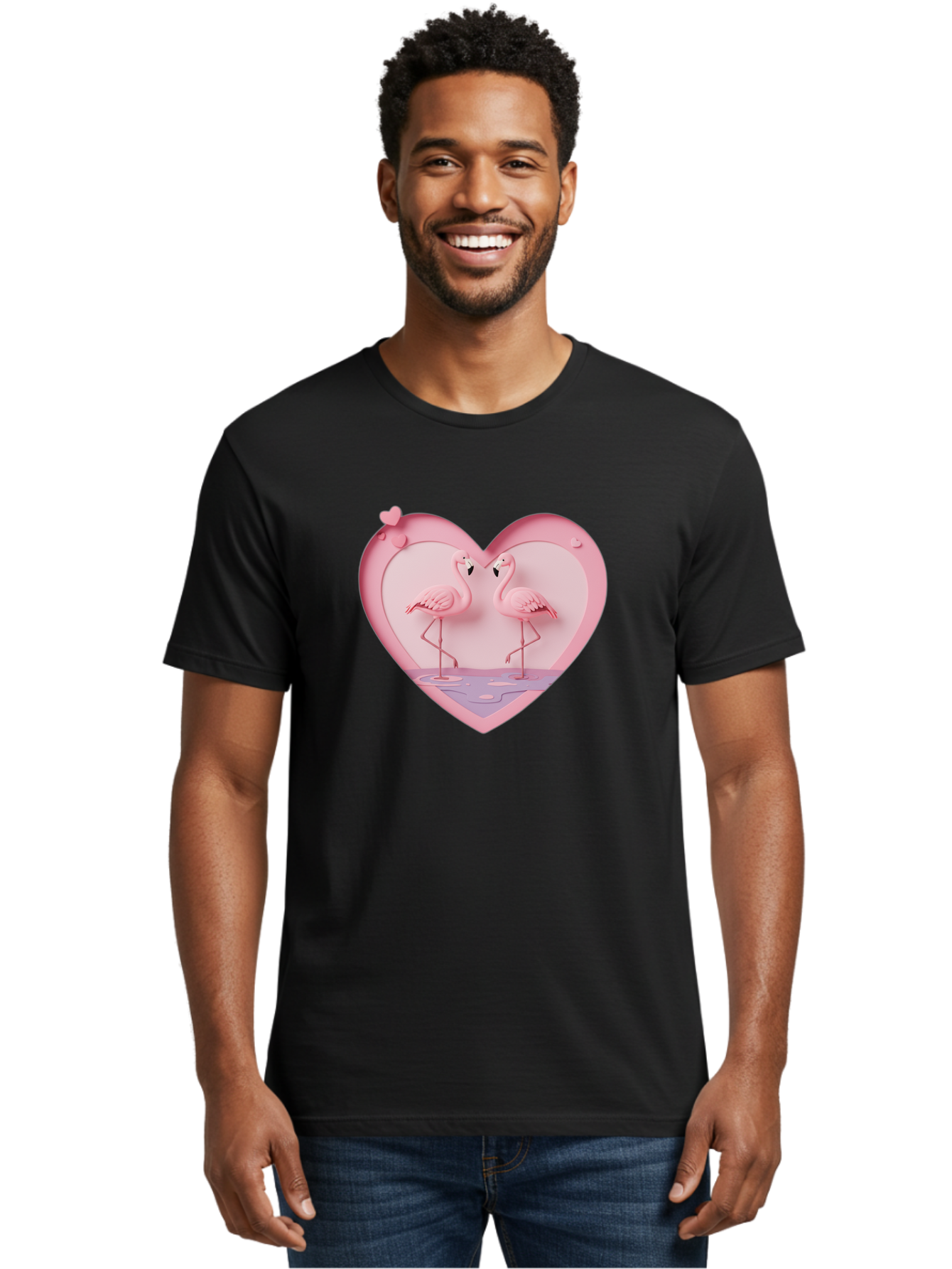 Pink-Flamingos-Heart Men'S Graphic Tee, 100% Cotton, Comfortable Casual Summer Wear, Machine Washable, Vintage Camera, Old Camera, Antique Camera, Black Camera, Classic Photography, Photography Equipment, Nostalgic Device, Film Camera, Baj187