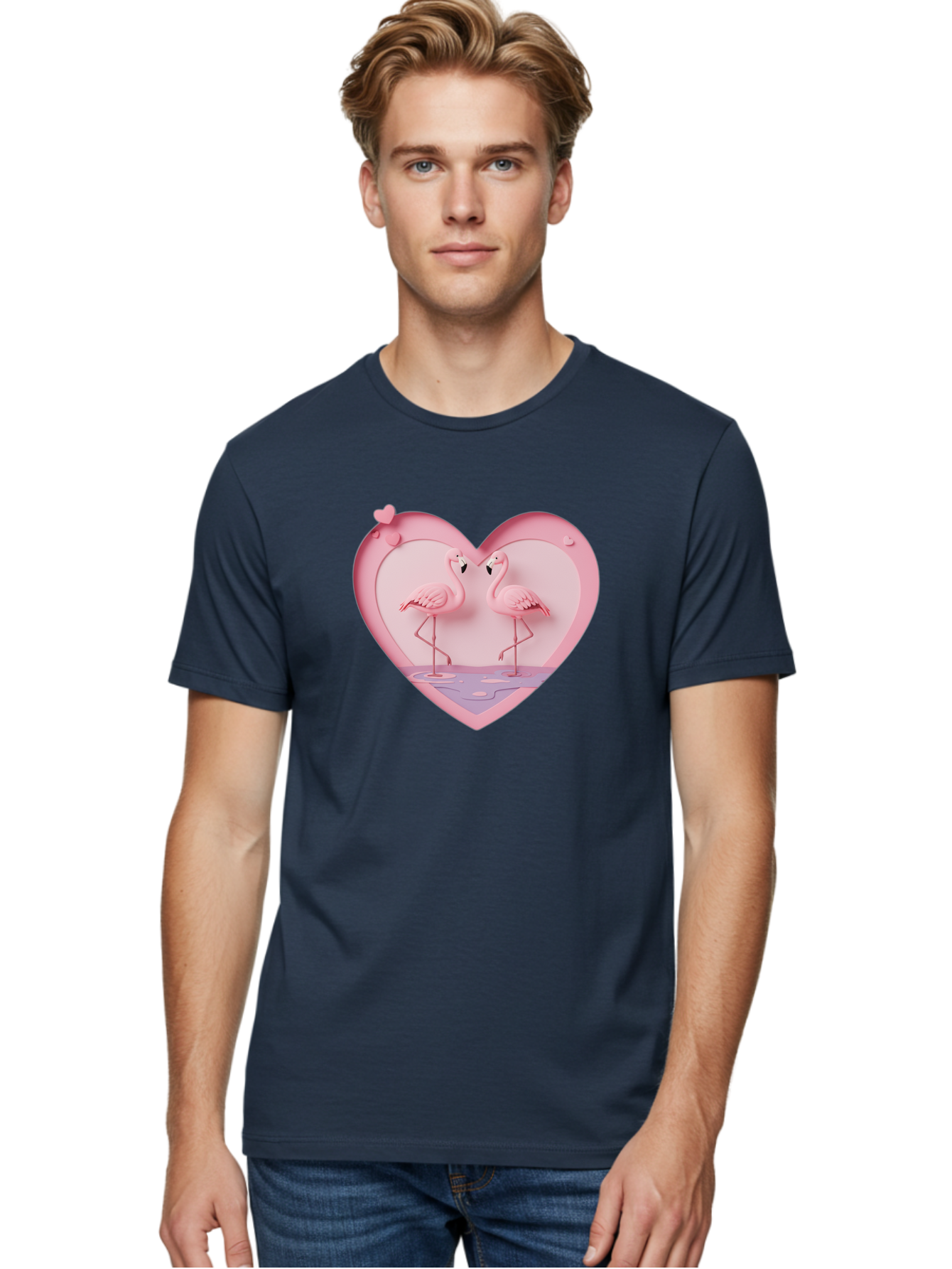 Pink-Flamingos-Heart Men'S Graphic Tee, 100% Cotton, Comfortable Casual Summer Wear, Machine Washable, Vintage Camera, Old Camera, Antique Camera, Black Camera, Classic Photography, Photography Equipment, Nostalgic Device, Film Camera, Baj187