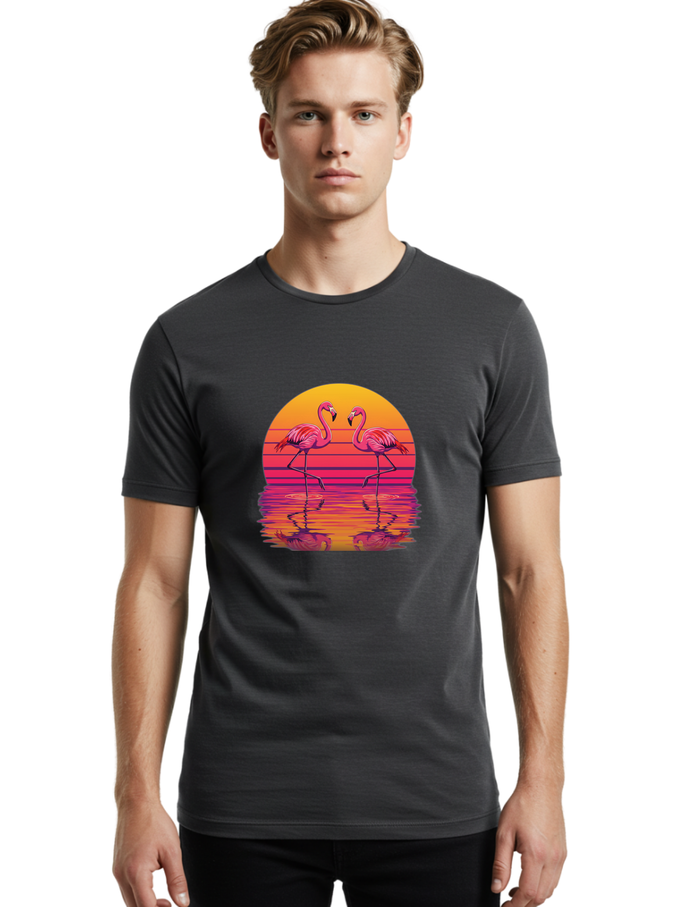 Pink-Flamingos Men'S Graphic Tee, 100% Cotton, Comfortable Casual Summer Wear, Machine Washable, Vintage Camera, Old Camera, Antique Camera, Black Camera, Classic Photography, Photography Equipment, Nostalgic Device, Film Camera, Camera Art Baj188
