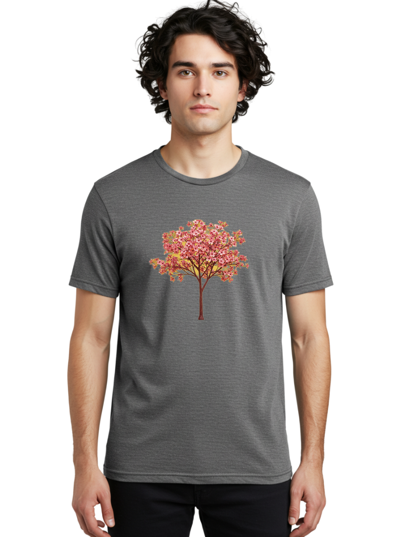 Pink-Flowering-Tree Men'S Graphic Tee, 100% Cotton, Comfortable Casual Summer Wear, Machine Washable, Vintage Camera, Old Camera, Antique Camera, Black Camera, Classic Photography, Photography Equipment, Nostalgic Device, Film Camera, Baj189