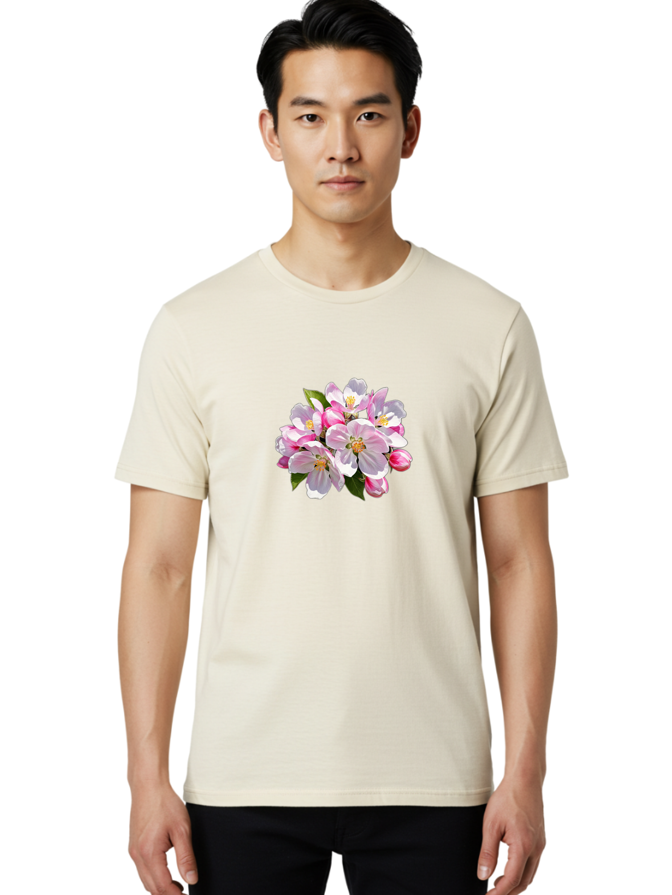 Pink-Flowers-3 Men'S Graphic Tee, 100% Cotton, Comfortable Casual Summer Wear, Machine Washable, Vintage Camera, Old Camera, Antique Camera, Black Camera, Classic Photography, Photography Equipment, Nostalgic Device, Film Camera, Camera Art Baj192