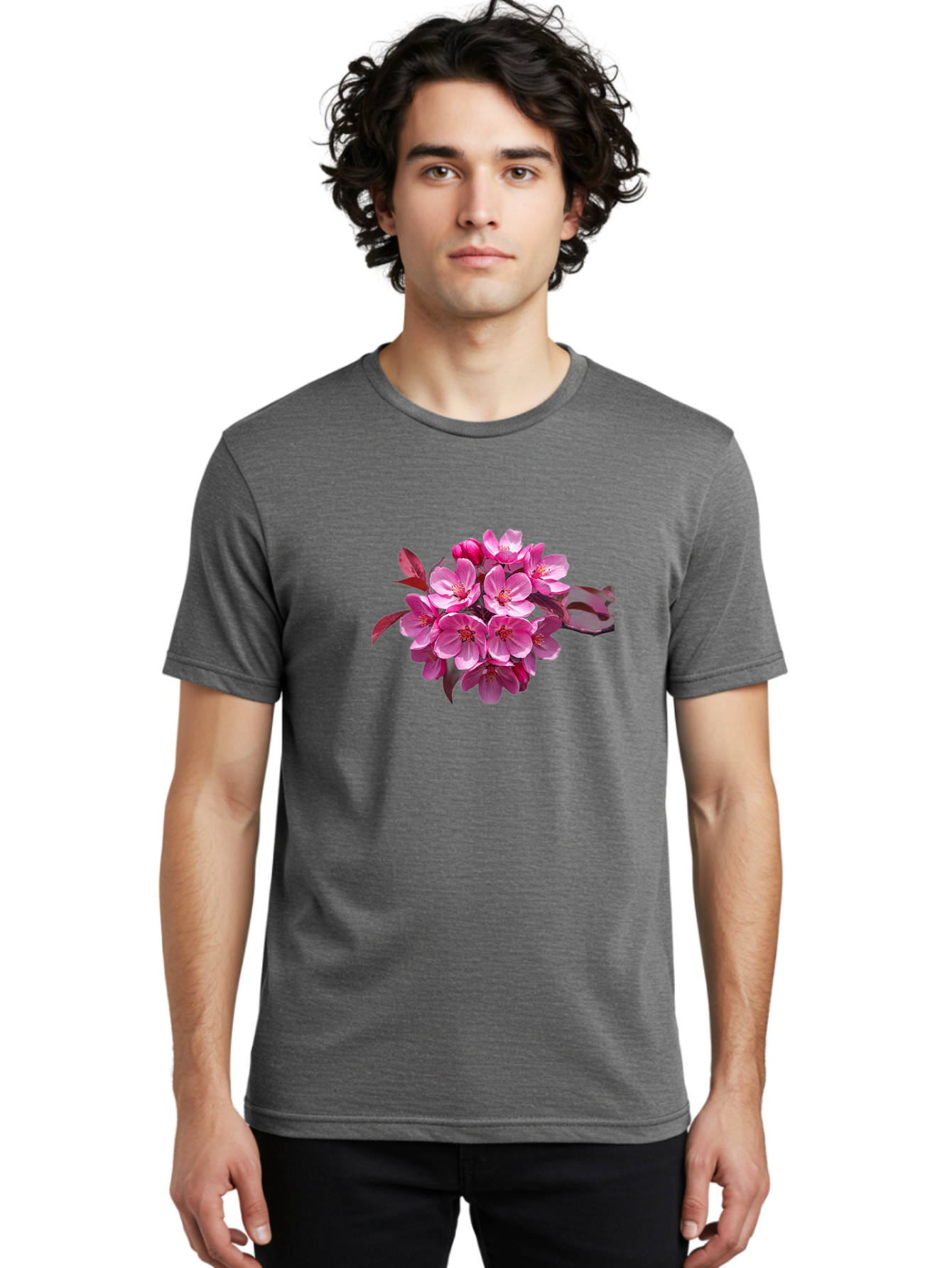 Pink-Flowers Men'S Graphic Tee, 100% Cotton, Comfortable Casual Summer Wear, Machine Washable, Vintage Camera, Old Camera, Antique Camera, Black Camera, Classic Photography, Photography Equipment, Nostalgic Device, Film Camera, Camera Art Baj193