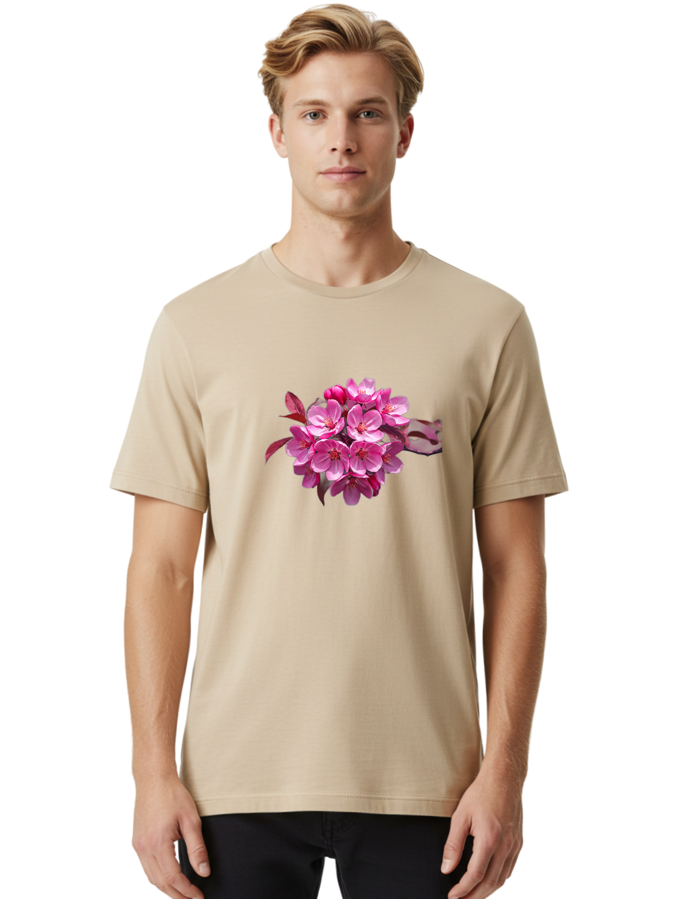 Pink-Flowers Men'S Graphic Tee, 100% Cotton, Comfortable Casual Summer Wear, Machine Washable, Vintage Camera, Old Camera, Antique Camera, Black Camera, Classic Photography, Photography Equipment, Nostalgic Device, Film Camera, Camera Art Baj193