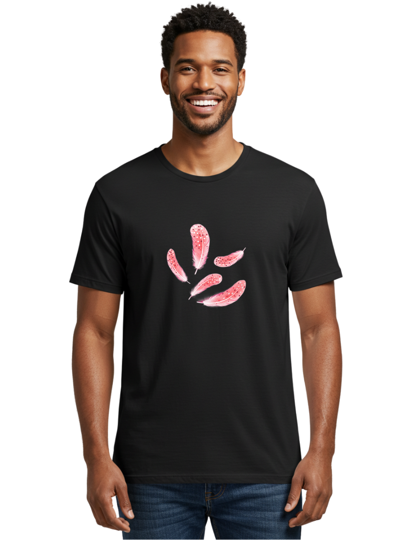 Pink-Spotted-Feathers Men'S Graphic Tee, 100% Cotton, Comfortable Casual Summer Wear, Machine Washable, Vintage Camera, Old Camera, Antique Camera, Black Camera, Classic Photography, Photography Equipment, Nostalgic Device, Film Camera, Baj196