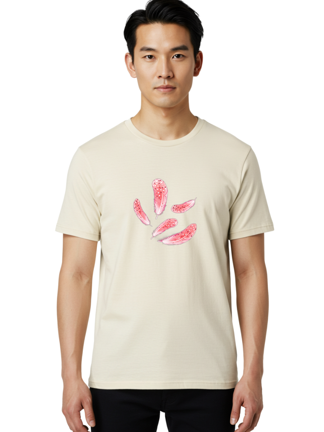 Pink-Spotted-Feathers Men'S Graphic Tee, 100% Cotton, Comfortable Casual Summer Wear, Machine Washable, Vintage Camera, Old Camera, Antique Camera, Black Camera, Classic Photography, Photography Equipment, Nostalgic Device, Film Camera, Baj196