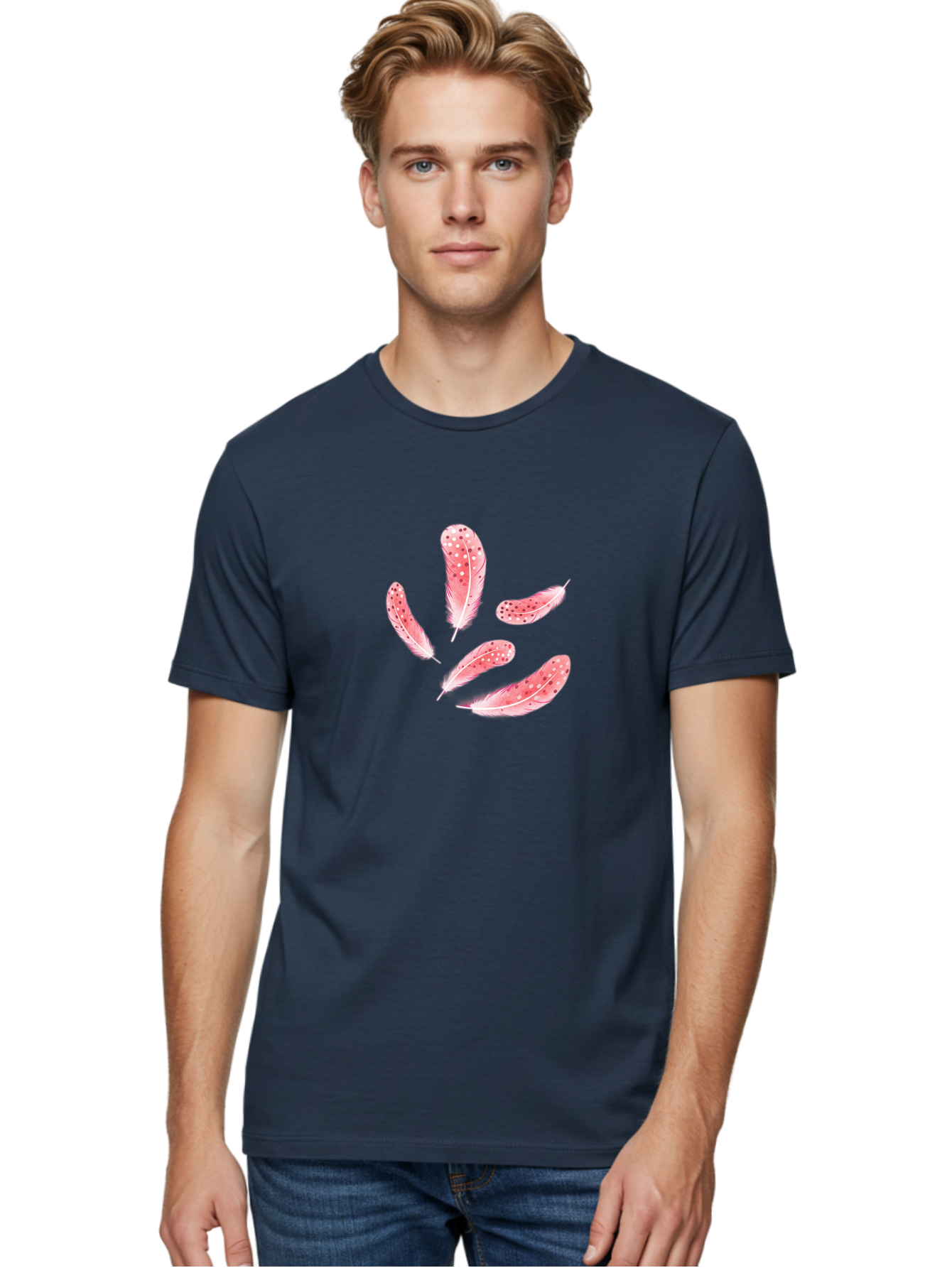 Pink-Spotted-Feathers Men'S Graphic Tee, 100% Cotton, Comfortable Casual Summer Wear, Machine Washable, Vintage Camera, Old Camera, Antique Camera, Black Camera, Classic Photography, Photography Equipment, Nostalgic Device, Film Camera, Baj196